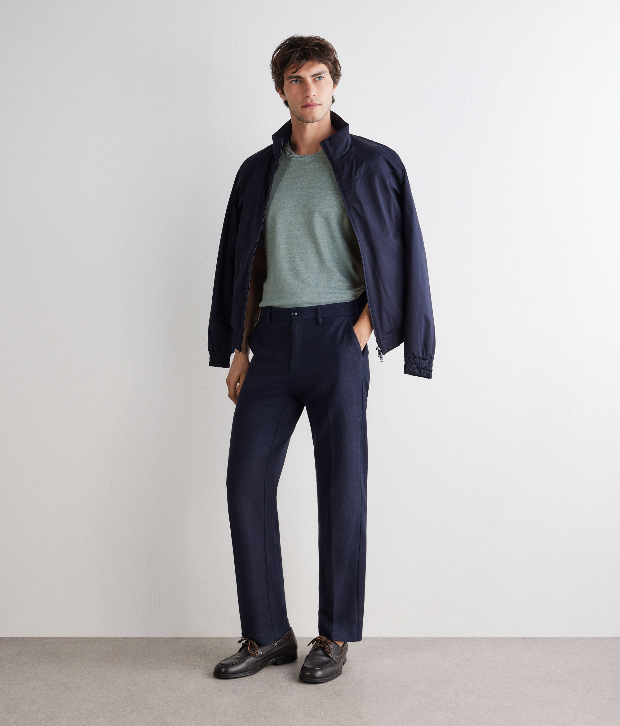 Linen and cotton T-shirt