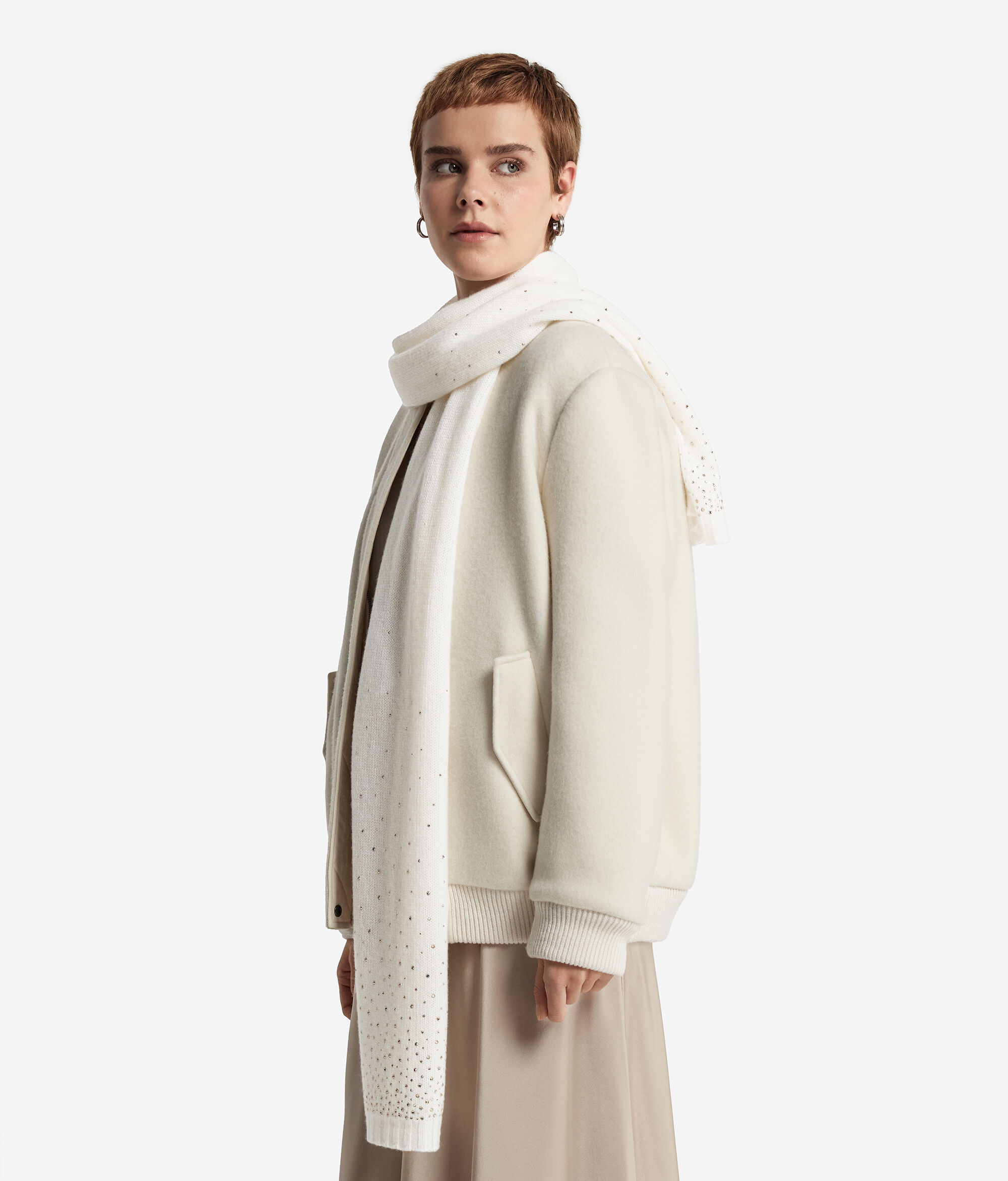 Bufanda con strass de cashmere
