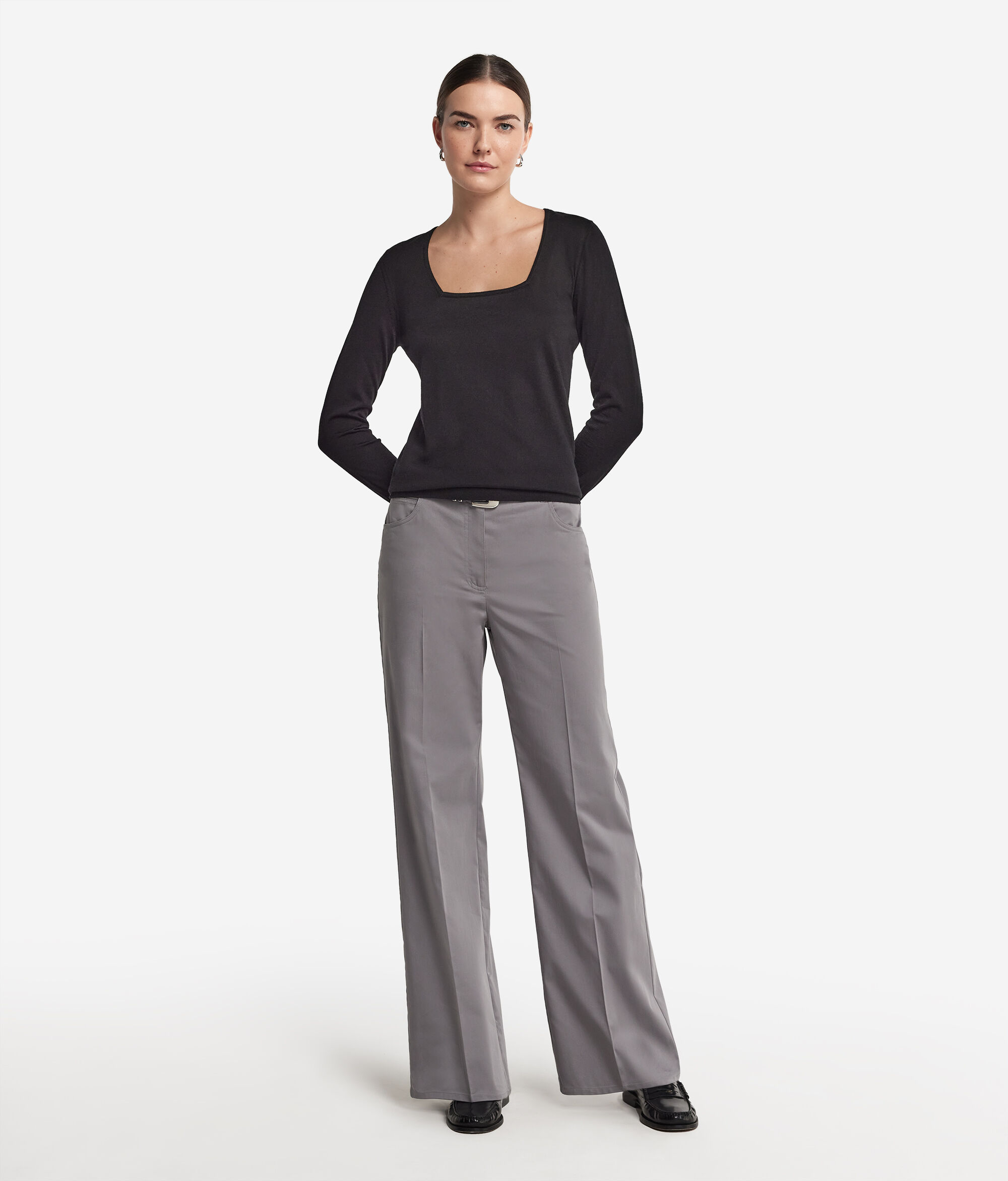 Ultrafine Cashmere Square Neck Jumper