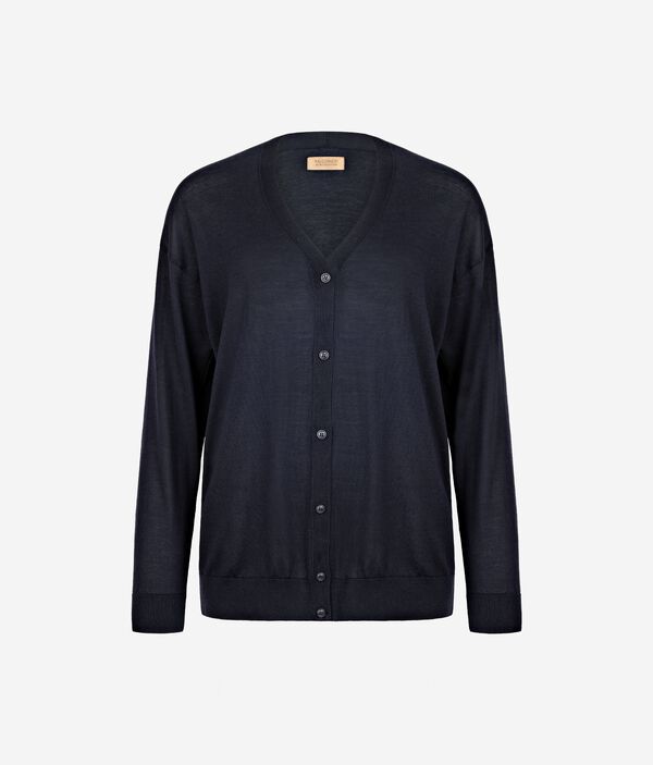 Кардиган из шелка и хлопка