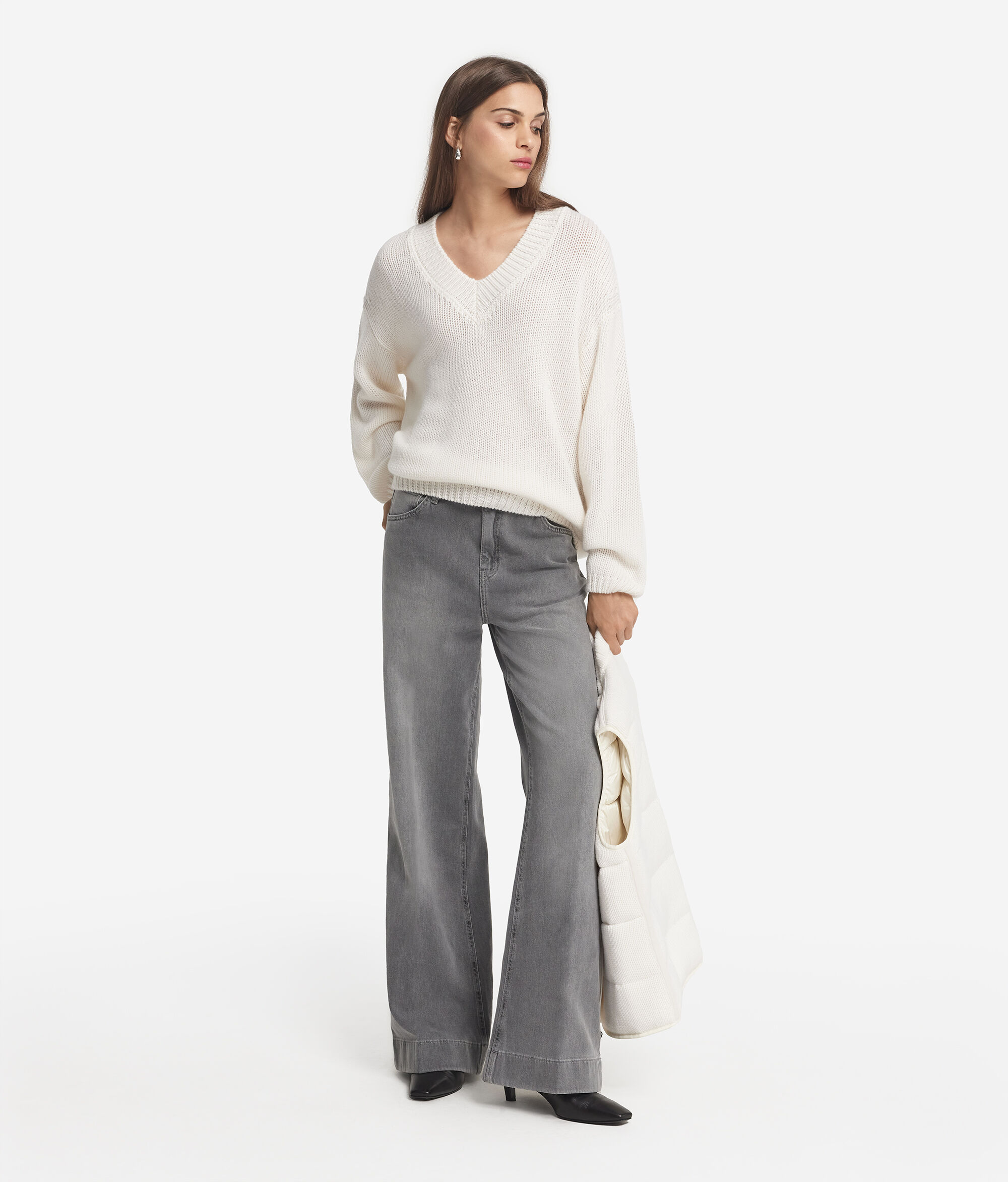 Ultrasoft Cashmere Tricot V-Neck Jumper