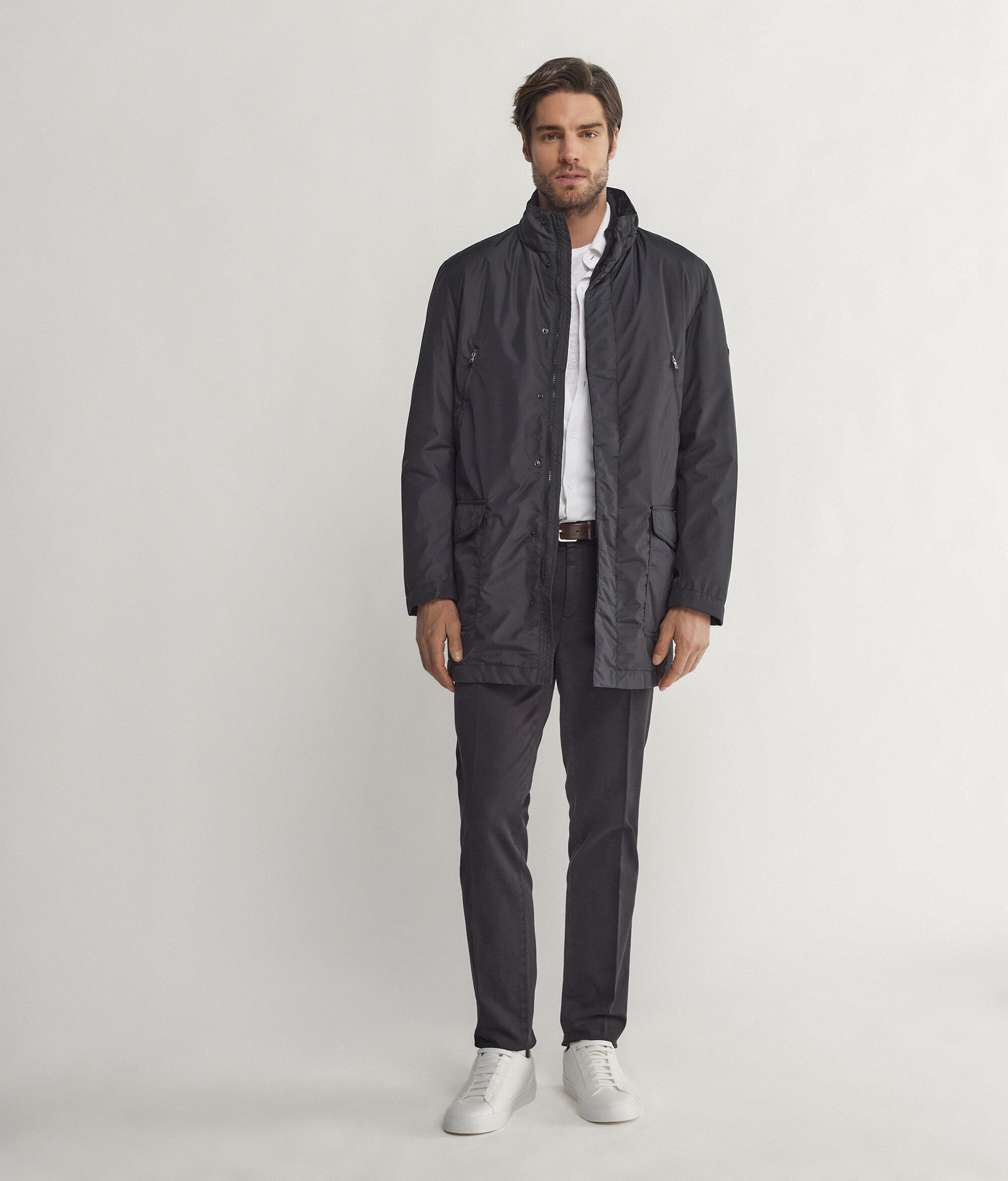 Parka aus Funktionsgewebe mit Kaschmirfutter