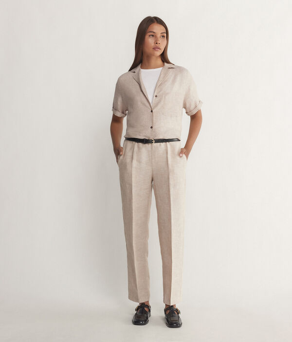 Linen Cigarette Trousers