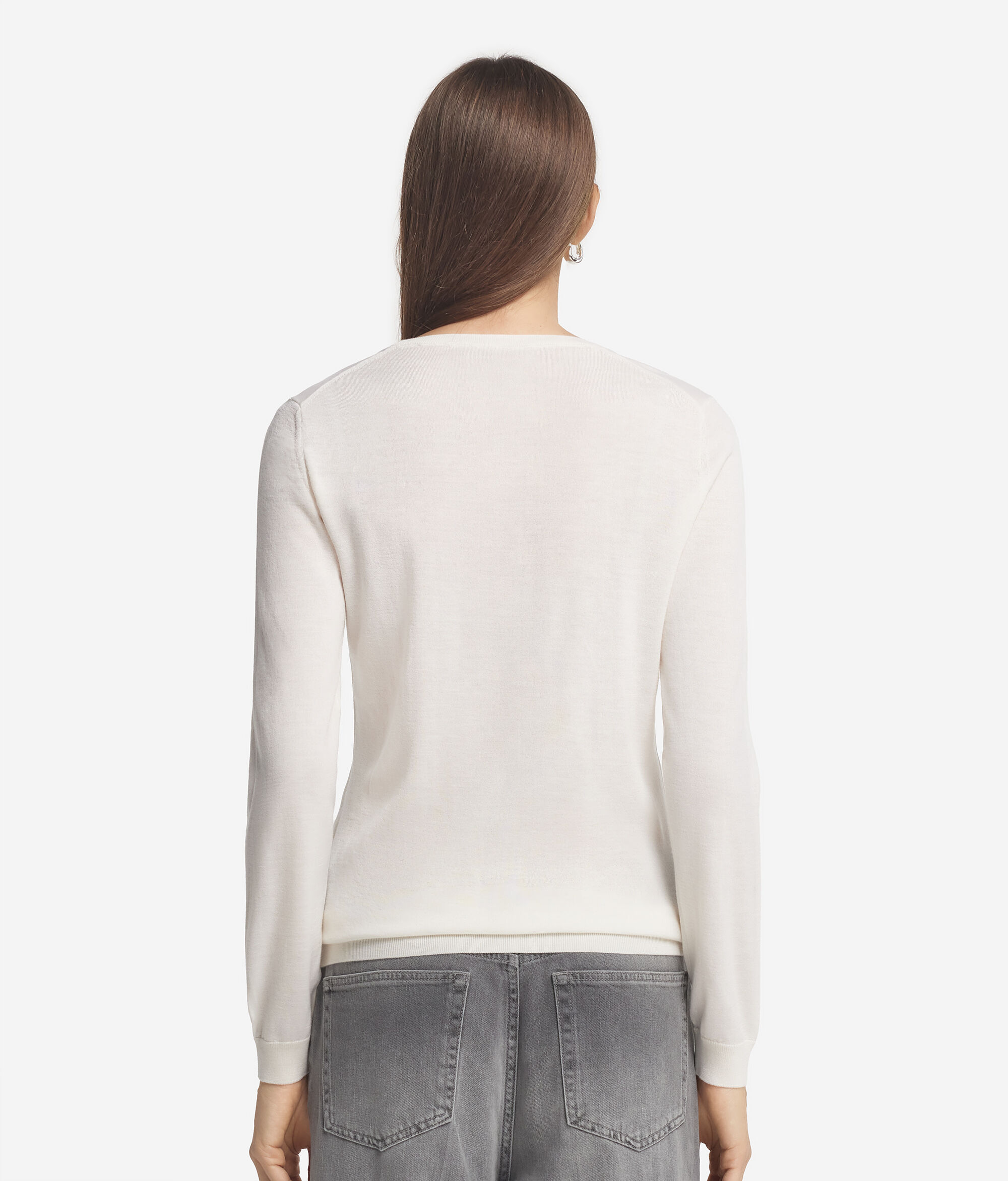 Pull femme à col rond en cachemire ultra-fin