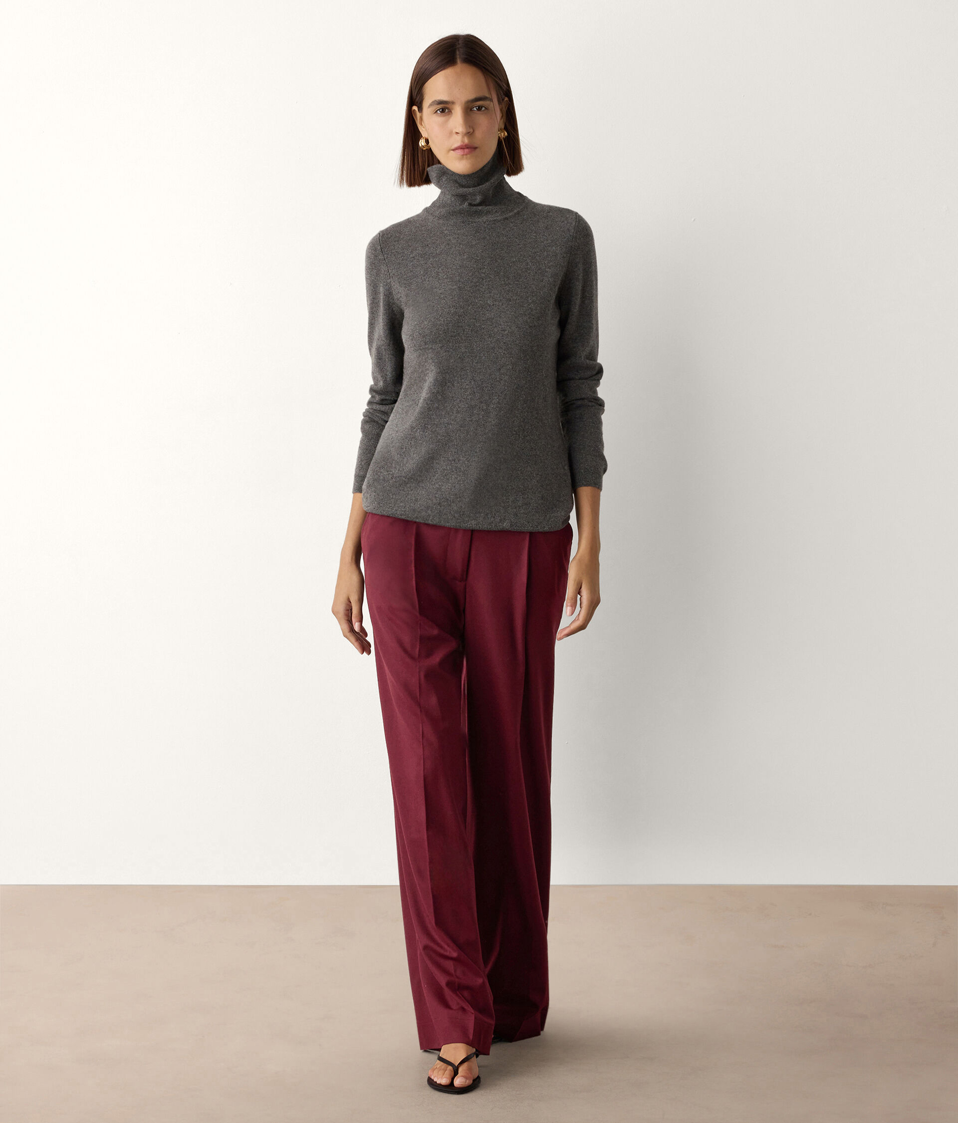Wool palazzo trousers