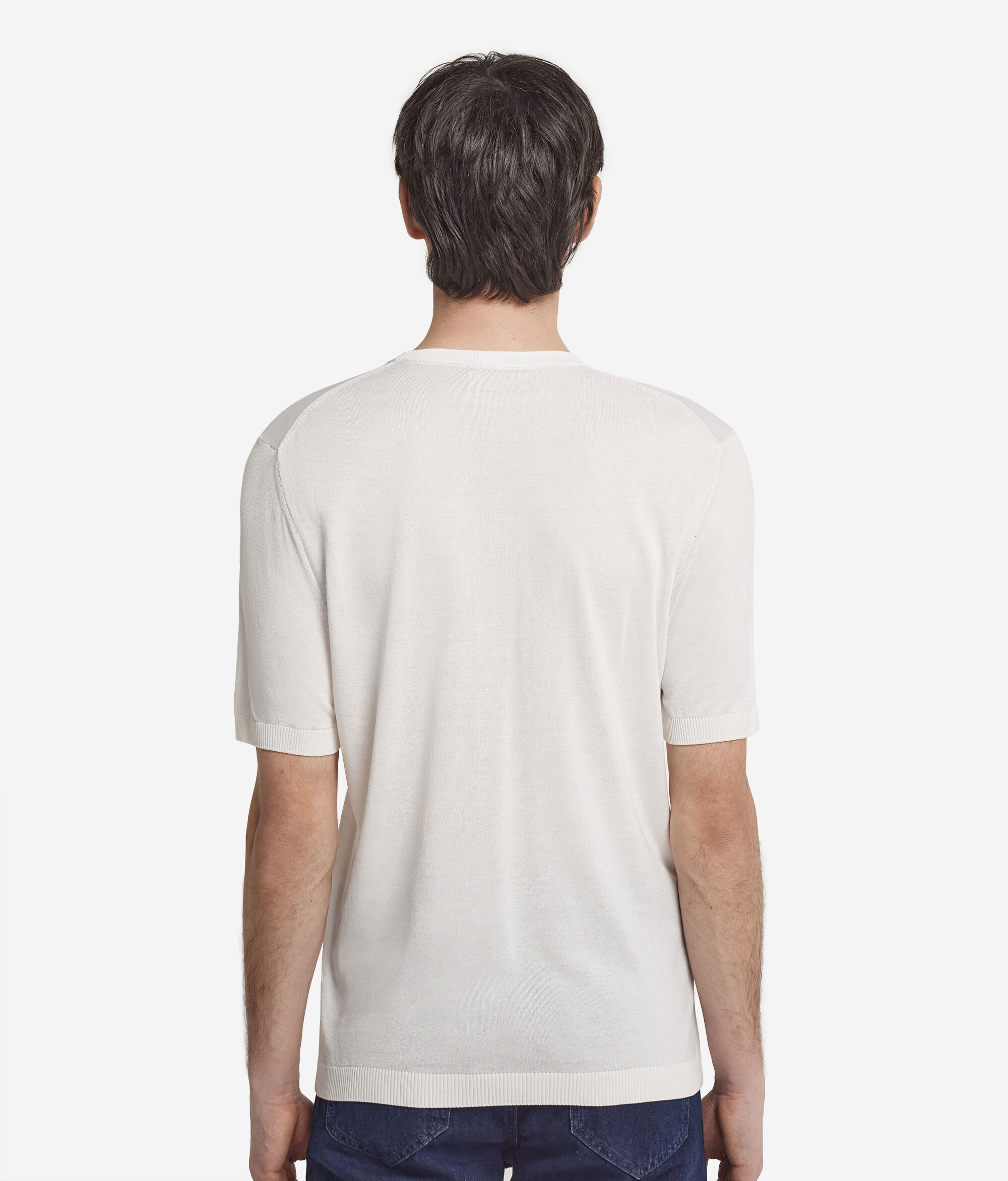 Pamuklu İpek Kısa Kollu T-Shirt