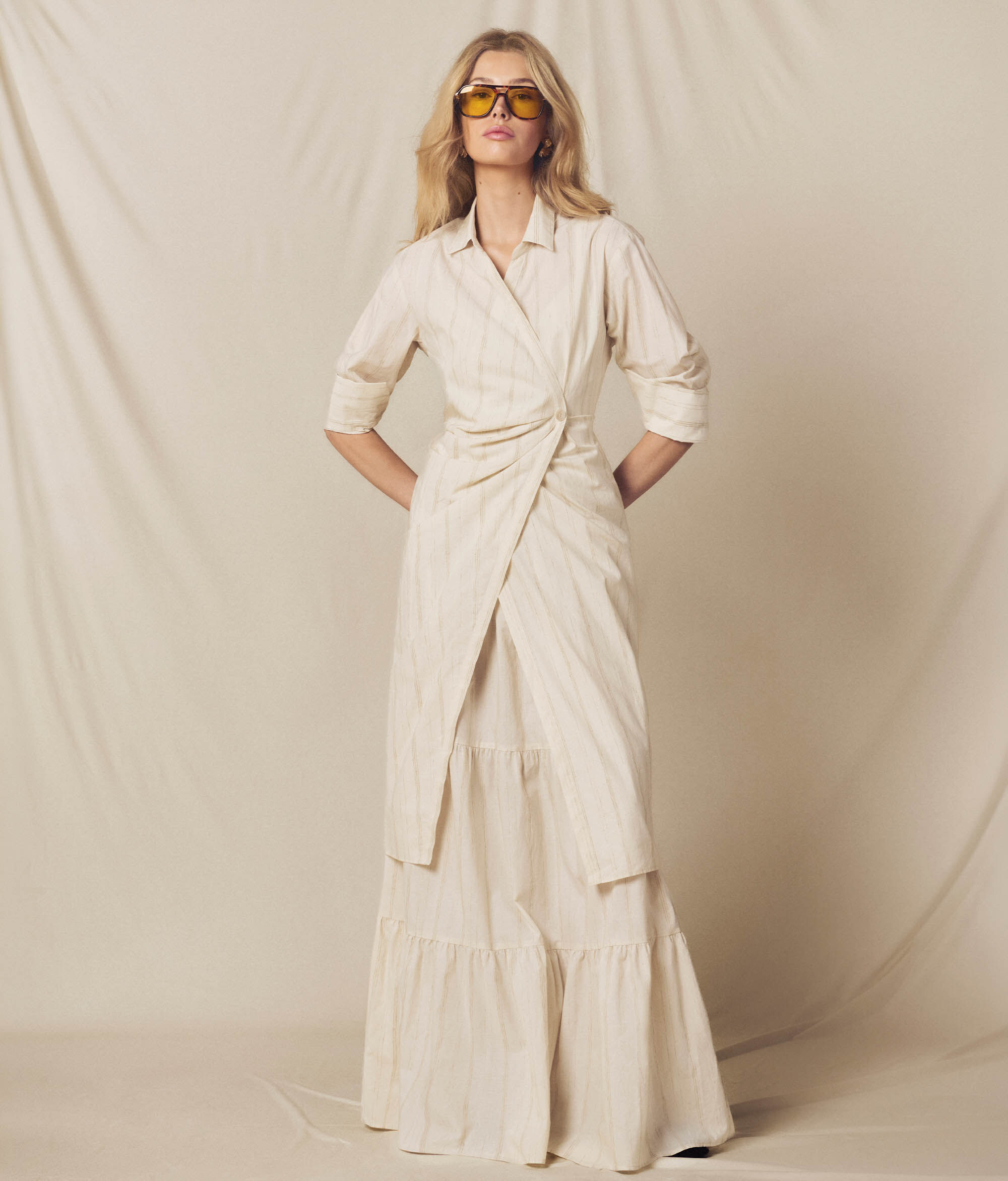 Gestreiftes Midikleid