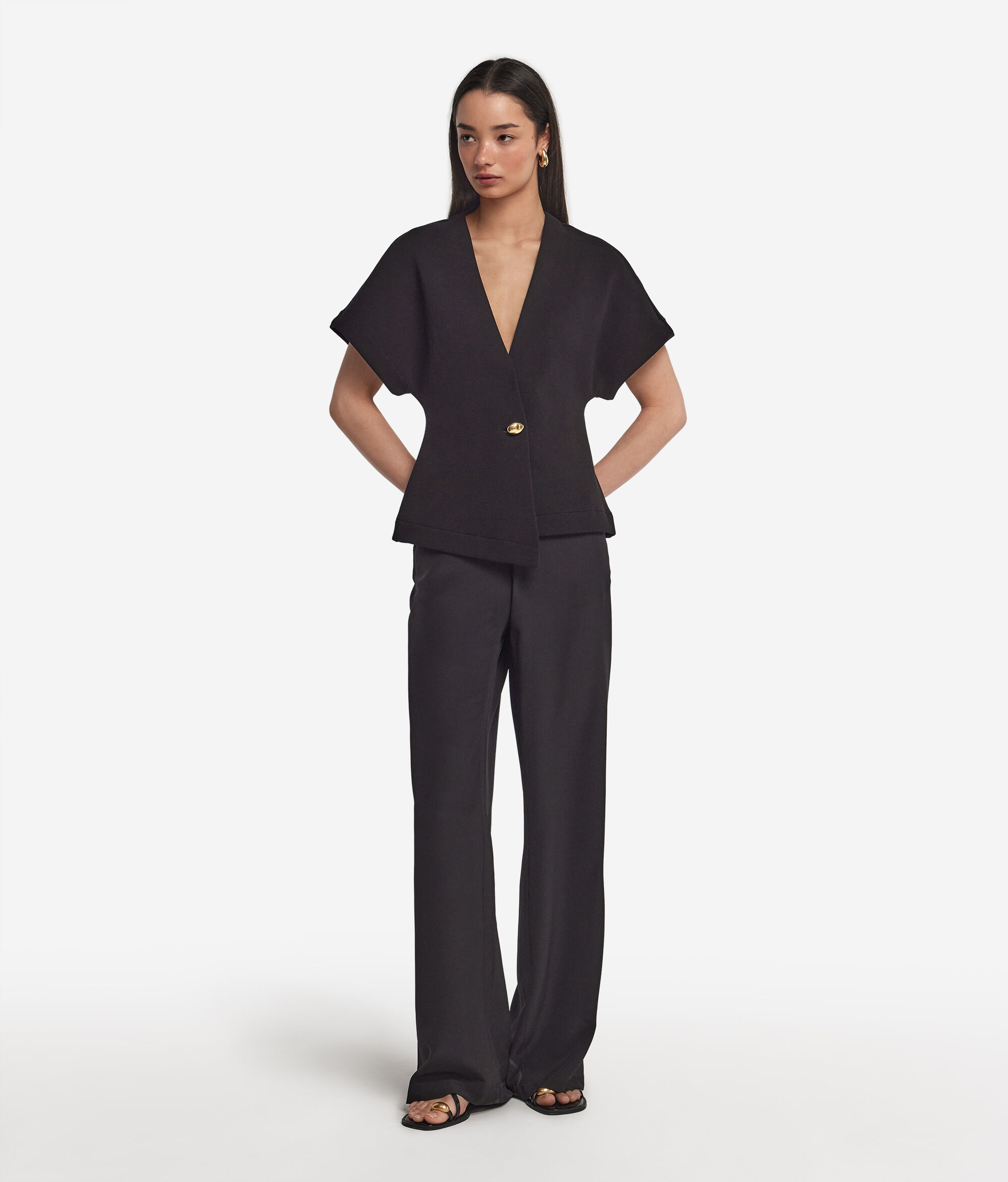 Gilet à manches kimono courtes