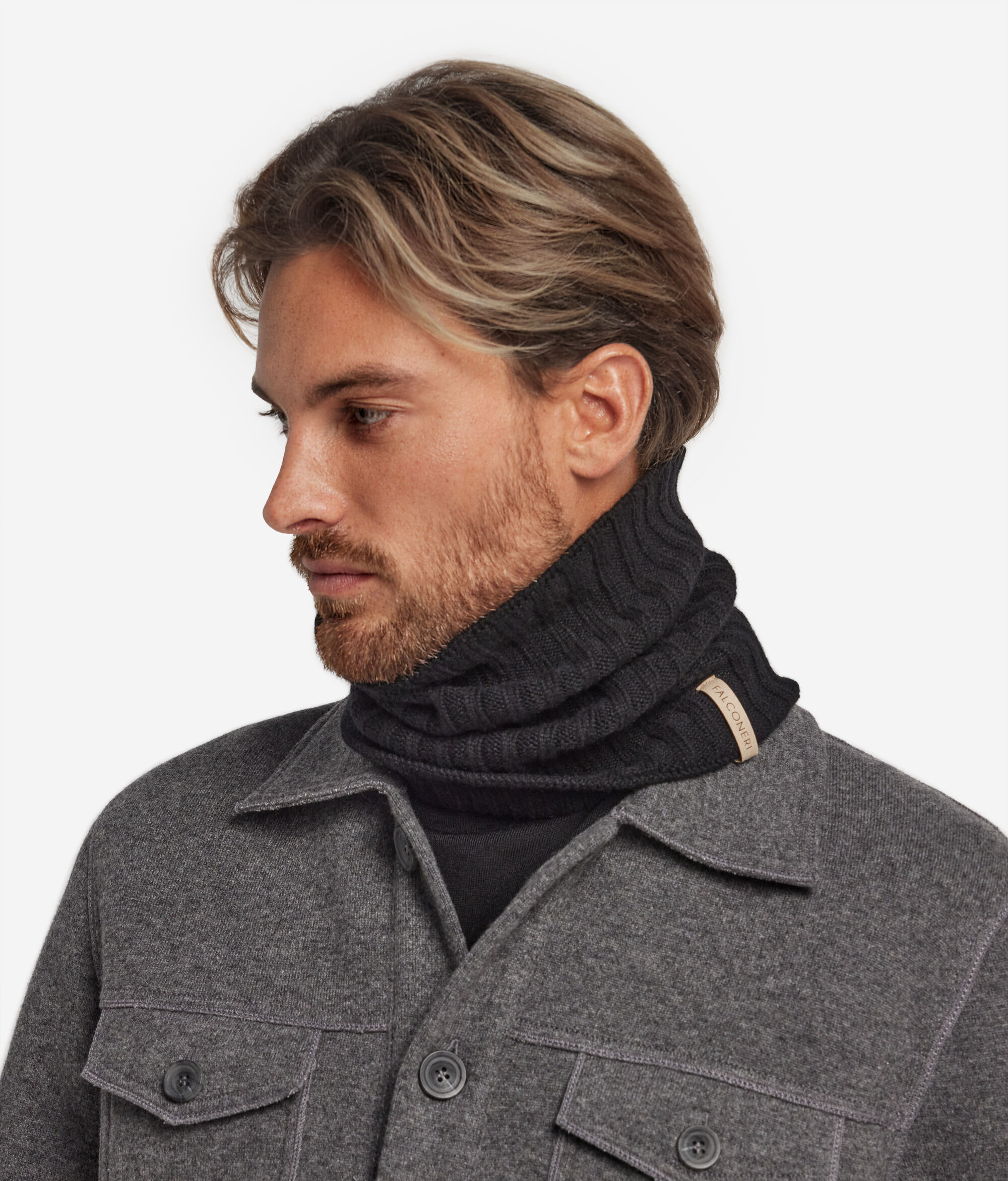 Scaldacollo a coste in Cashmere Ultrasoft