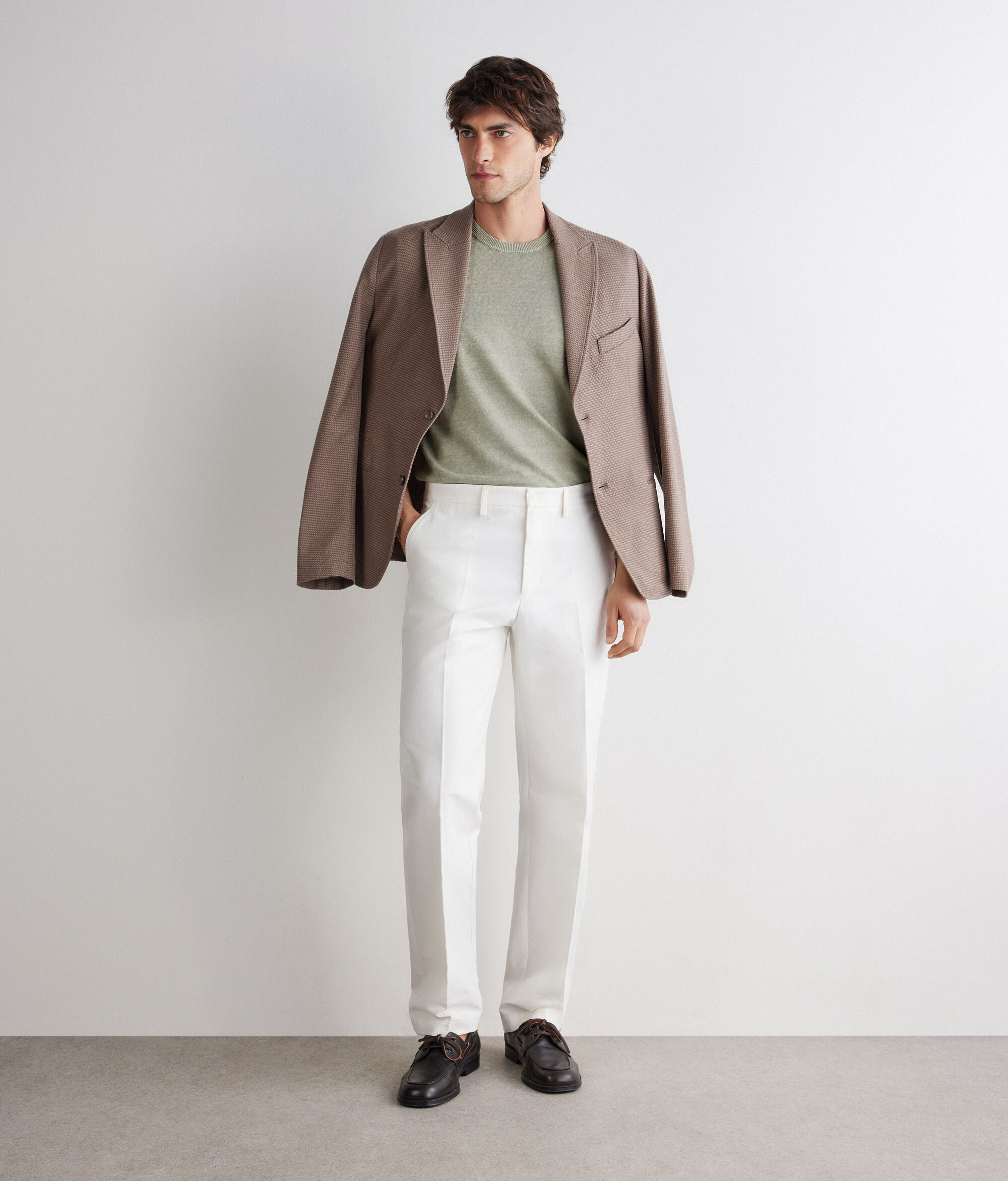 Linen and cotton T-shirt