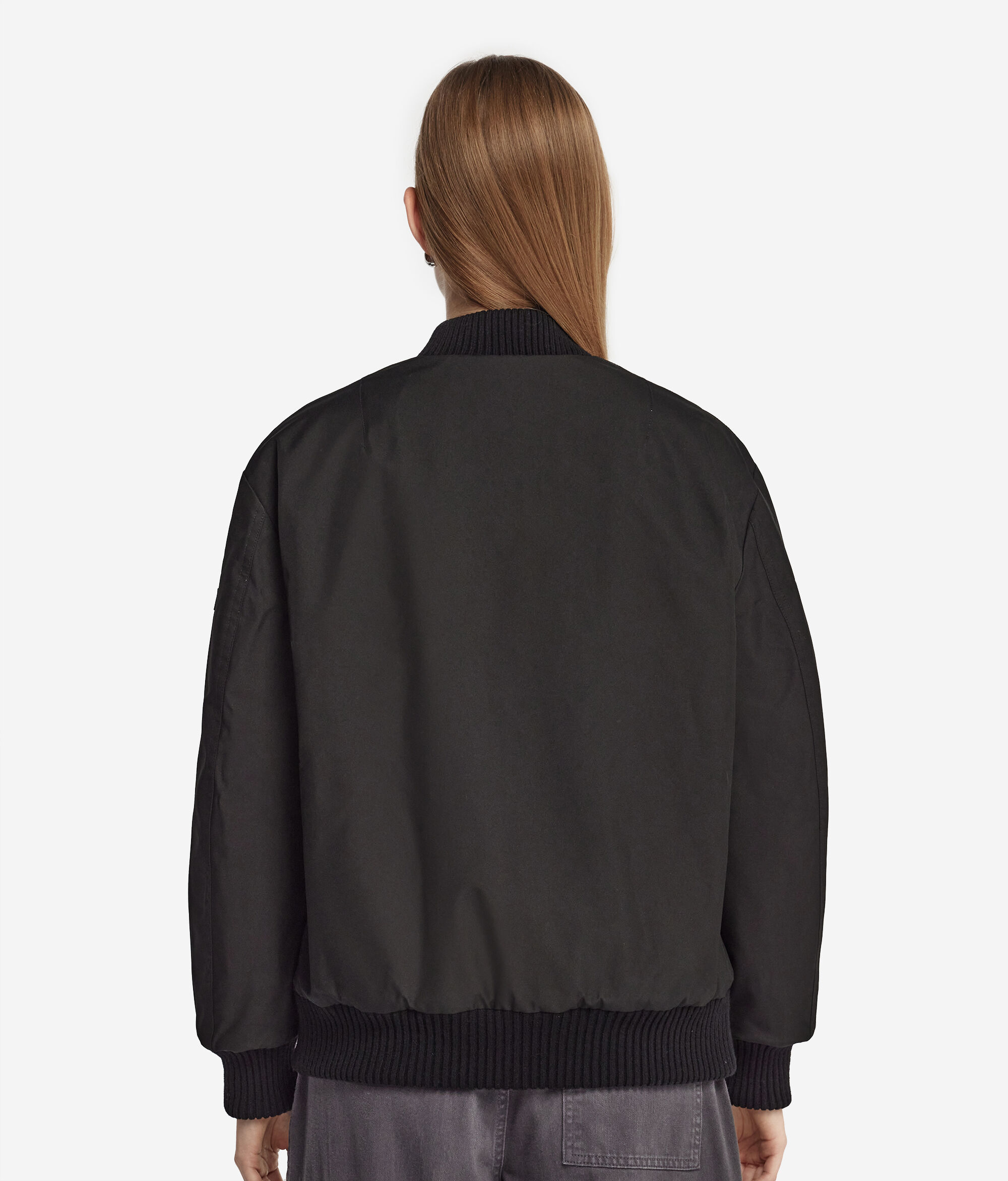 Двусторонний бомбер с подкладкой из кроличьего меха