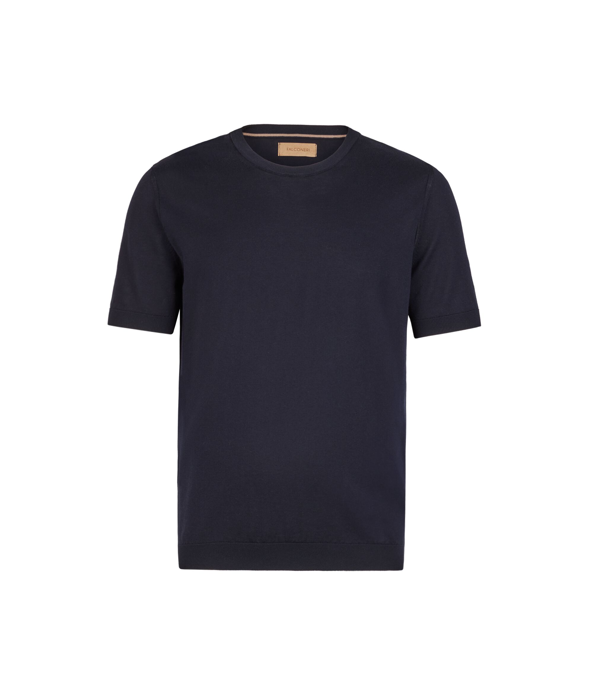 Short-Sleeve Fresh Cotton Crew Neck T-Shirt Colore Navy Blue