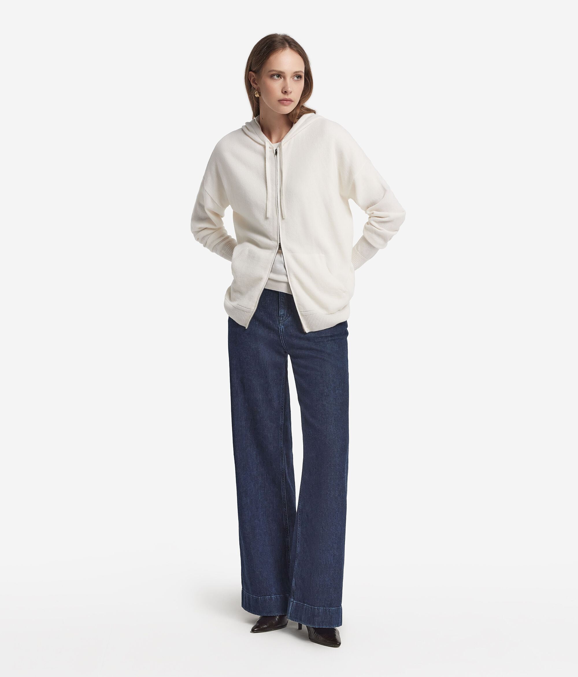 Sweatshirt aus Kaschmir Ultrasoft mit Kapuze