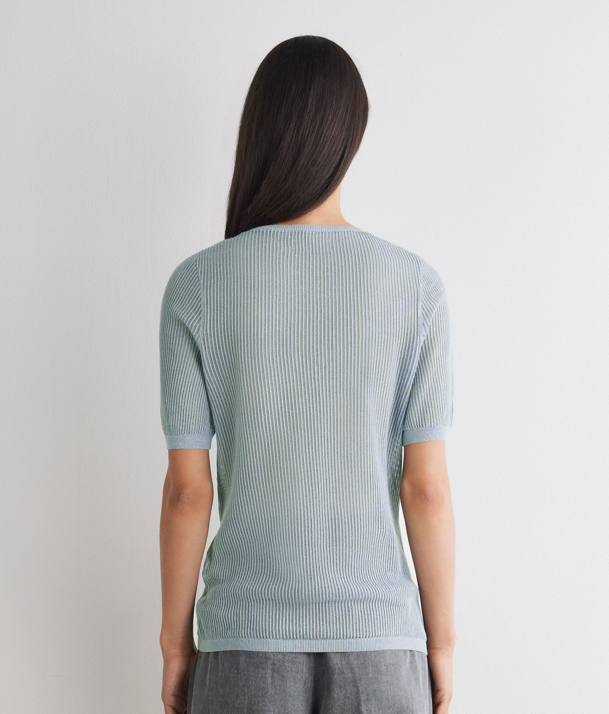 Pull à col V ajouré