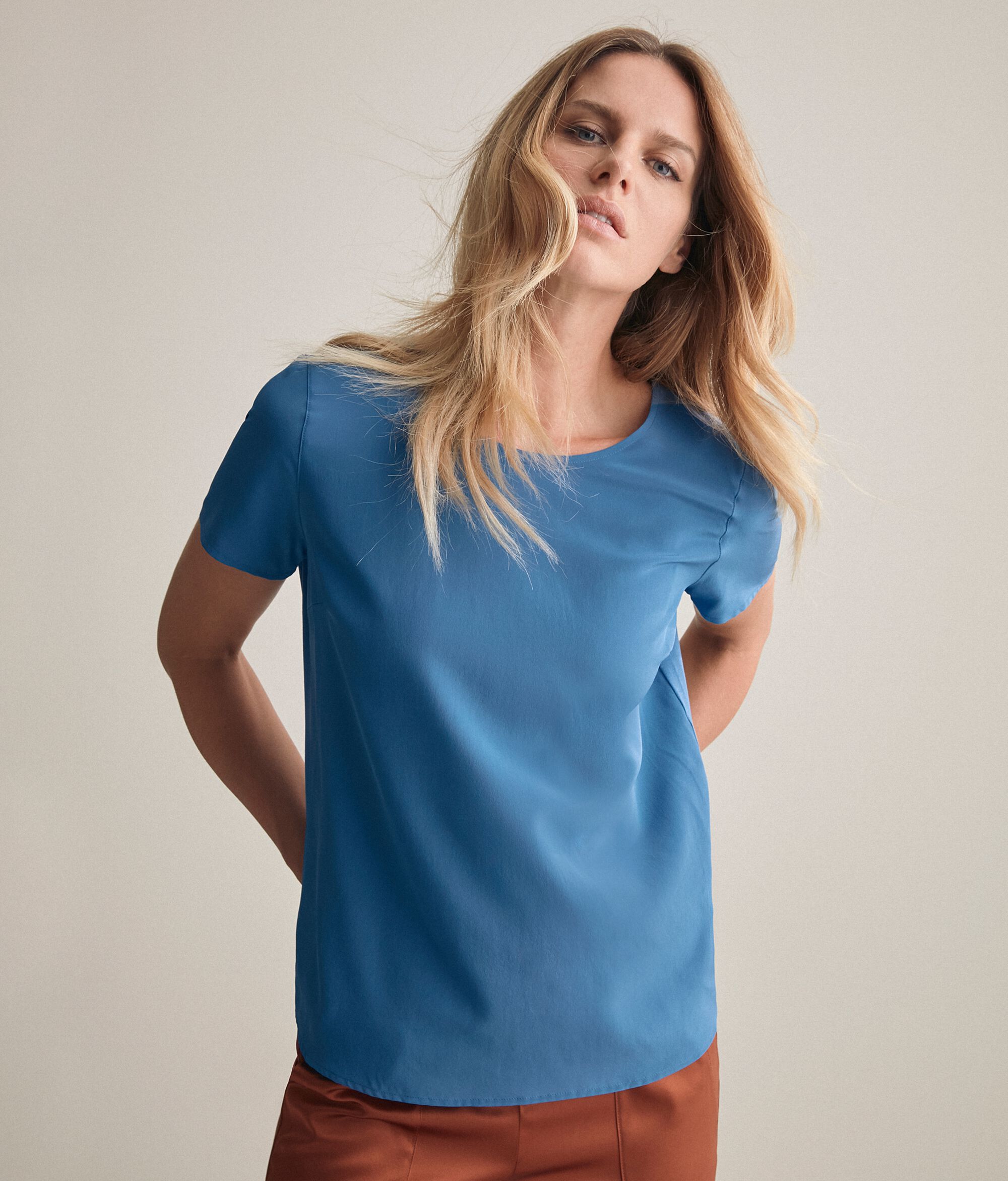 Блуза из шелка и модала