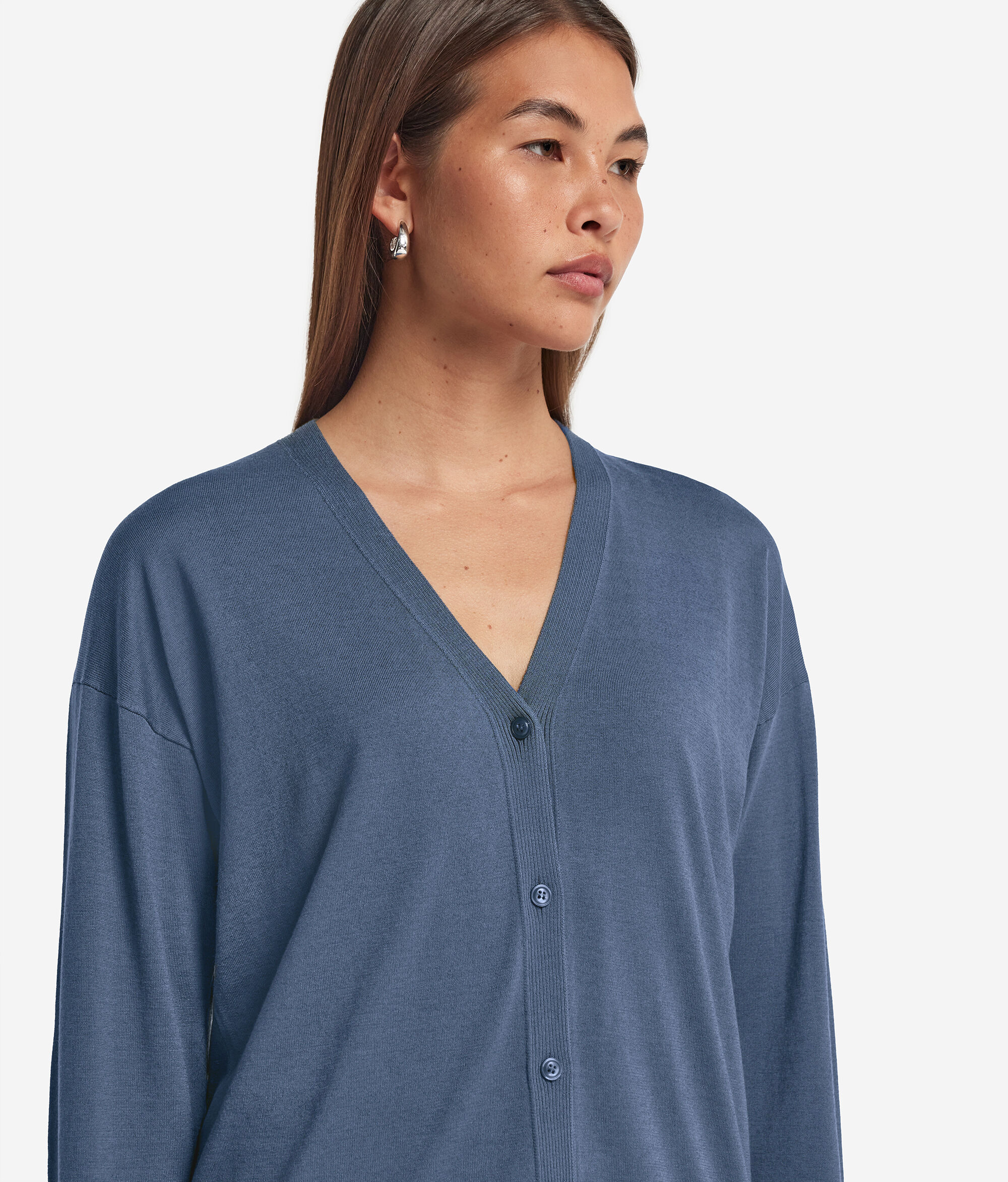 Μακρυμάνικη Ζακέτα από Silk Cotton