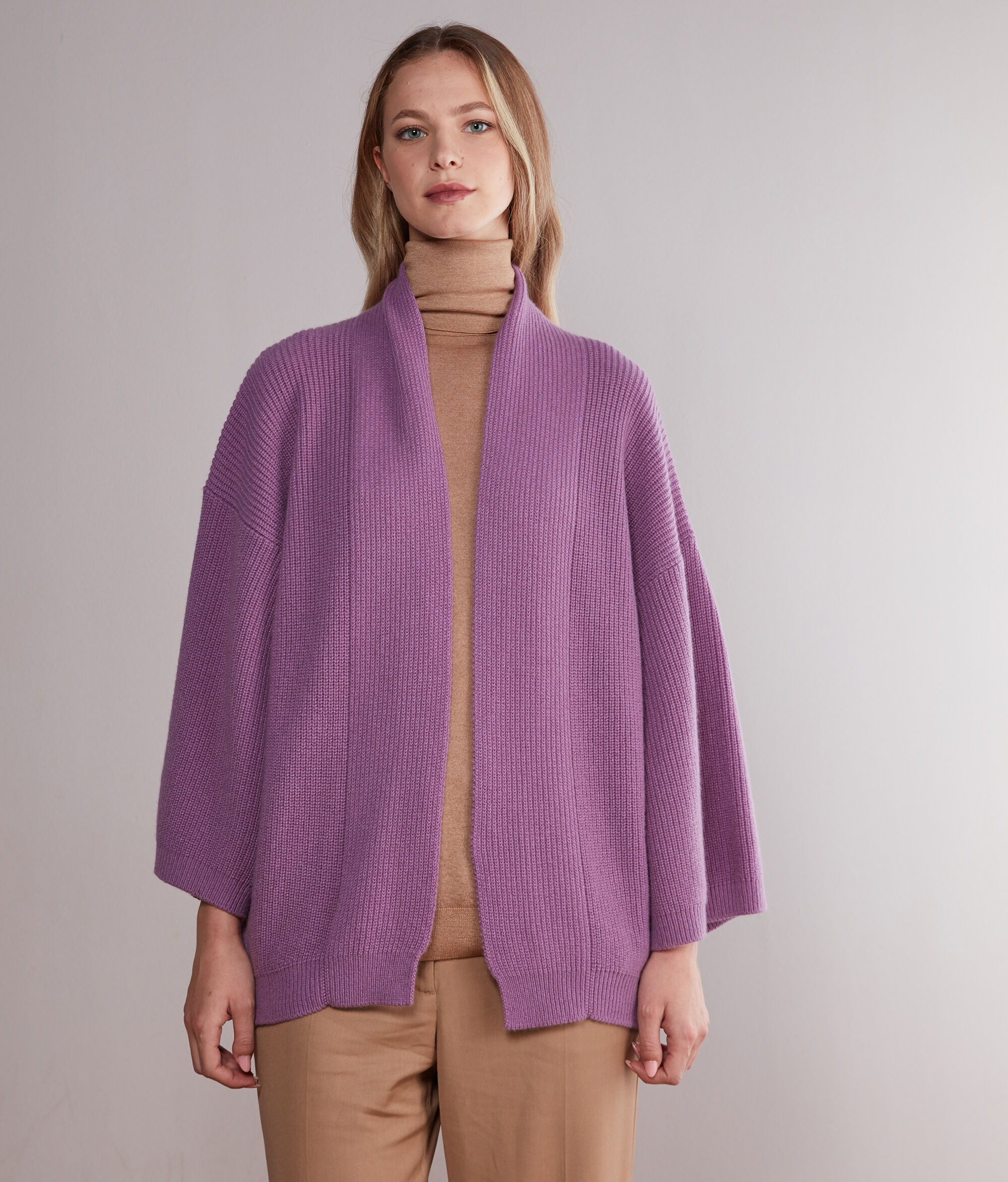 Κάπα από Ultrasoft Cashmere με Πλέξη Λάστιχο