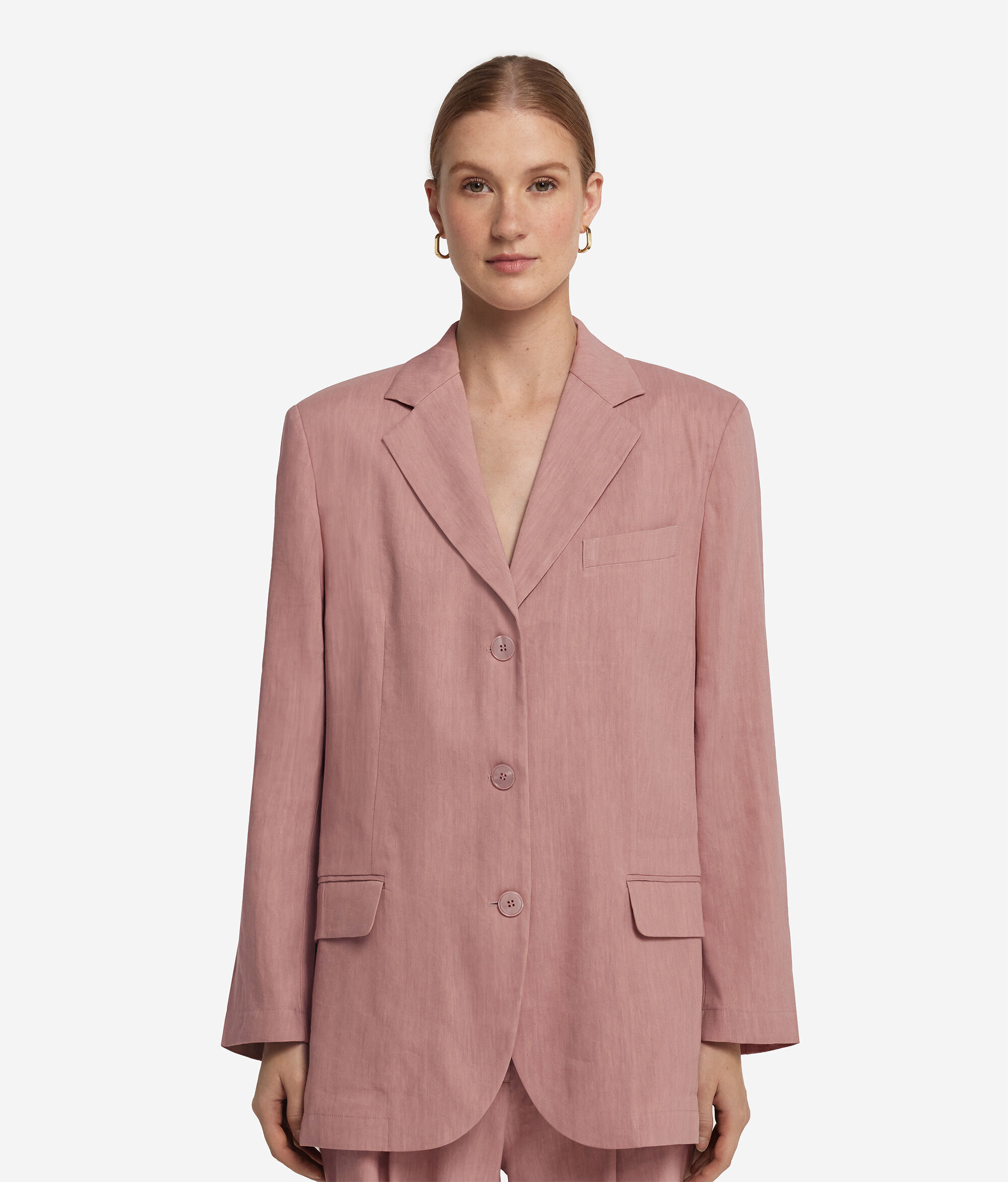 Blazer en lin et viscose