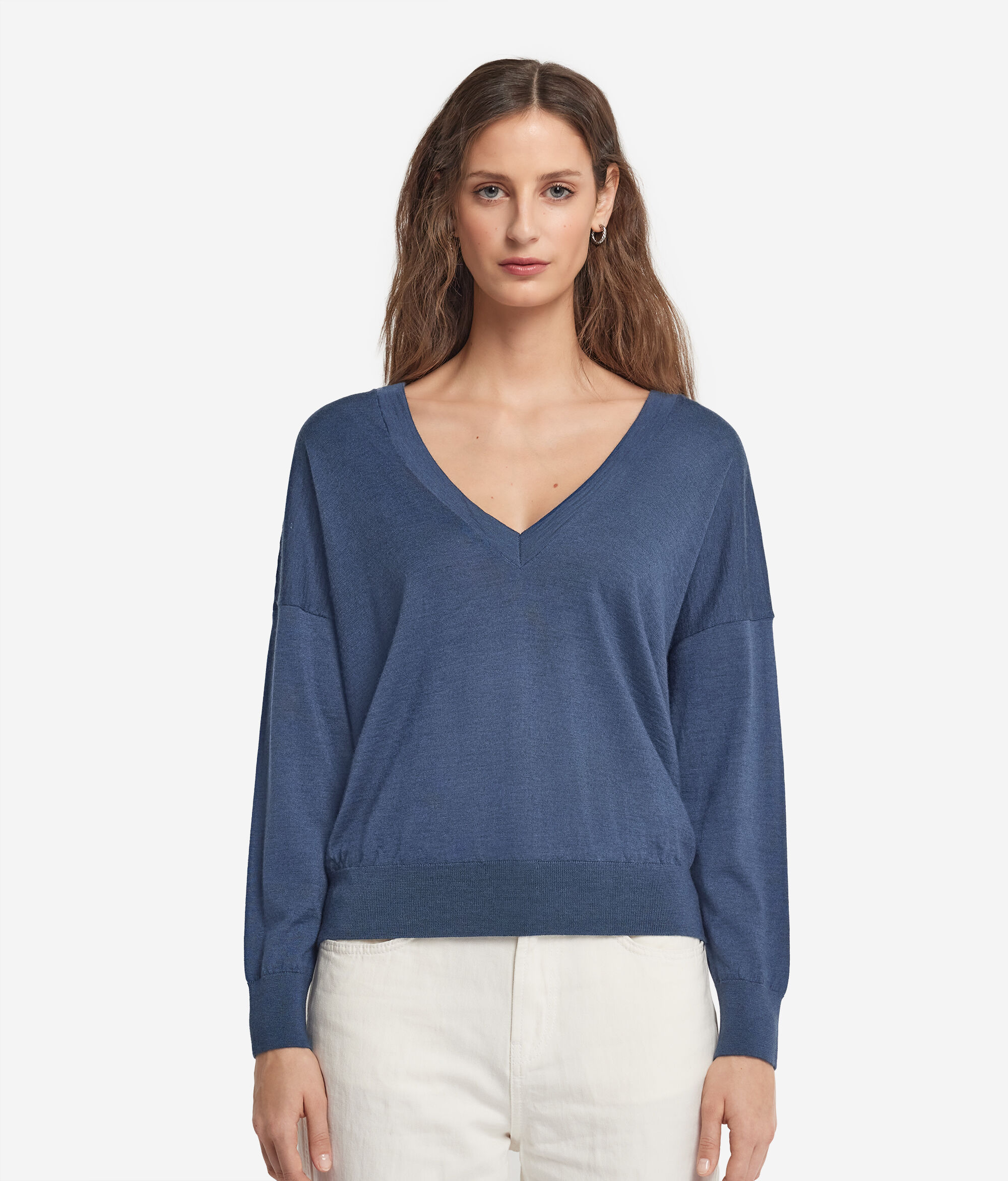 Ultrafine Cashmere Double V-Neck Sweater