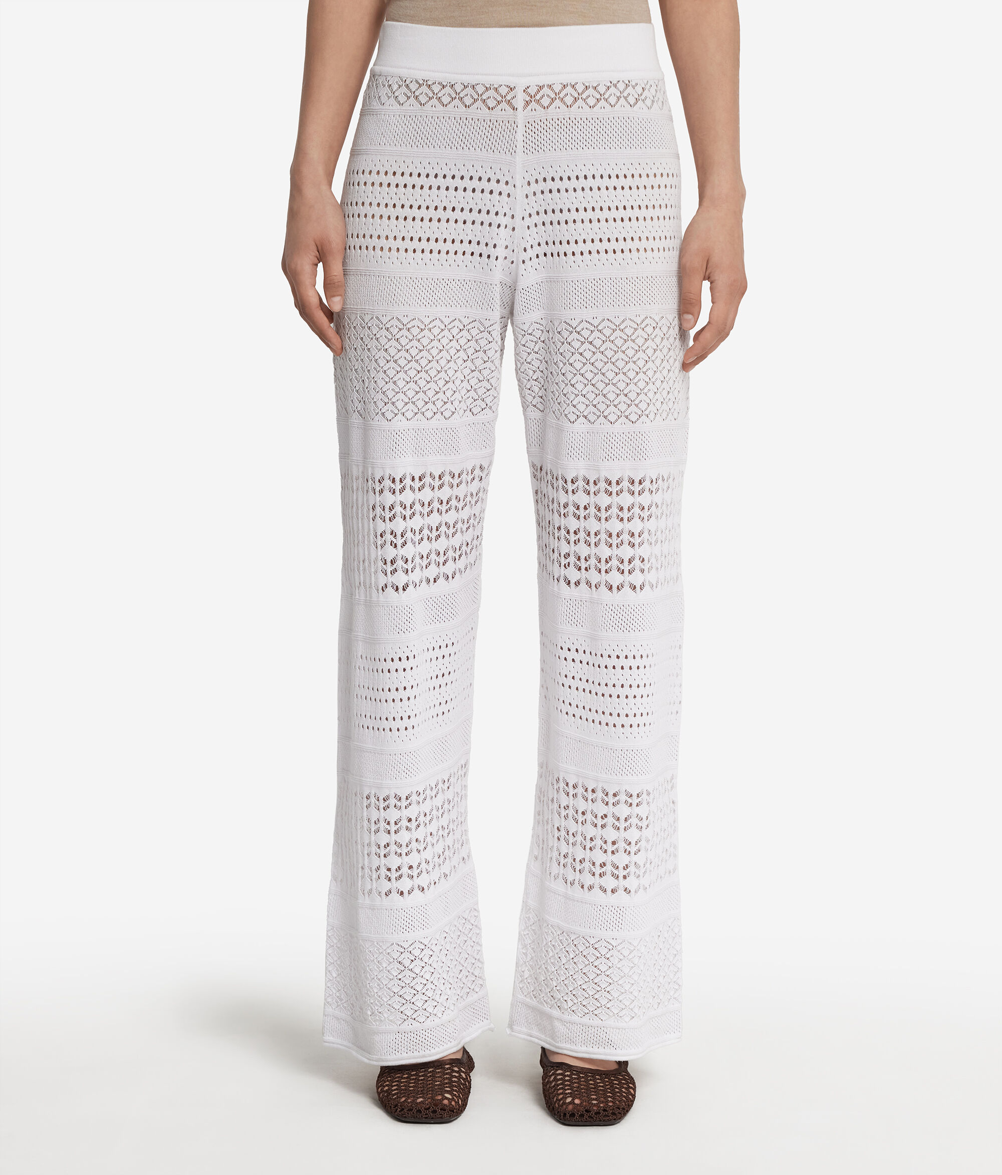Βαμβακερό Παντελόνι με Crochet