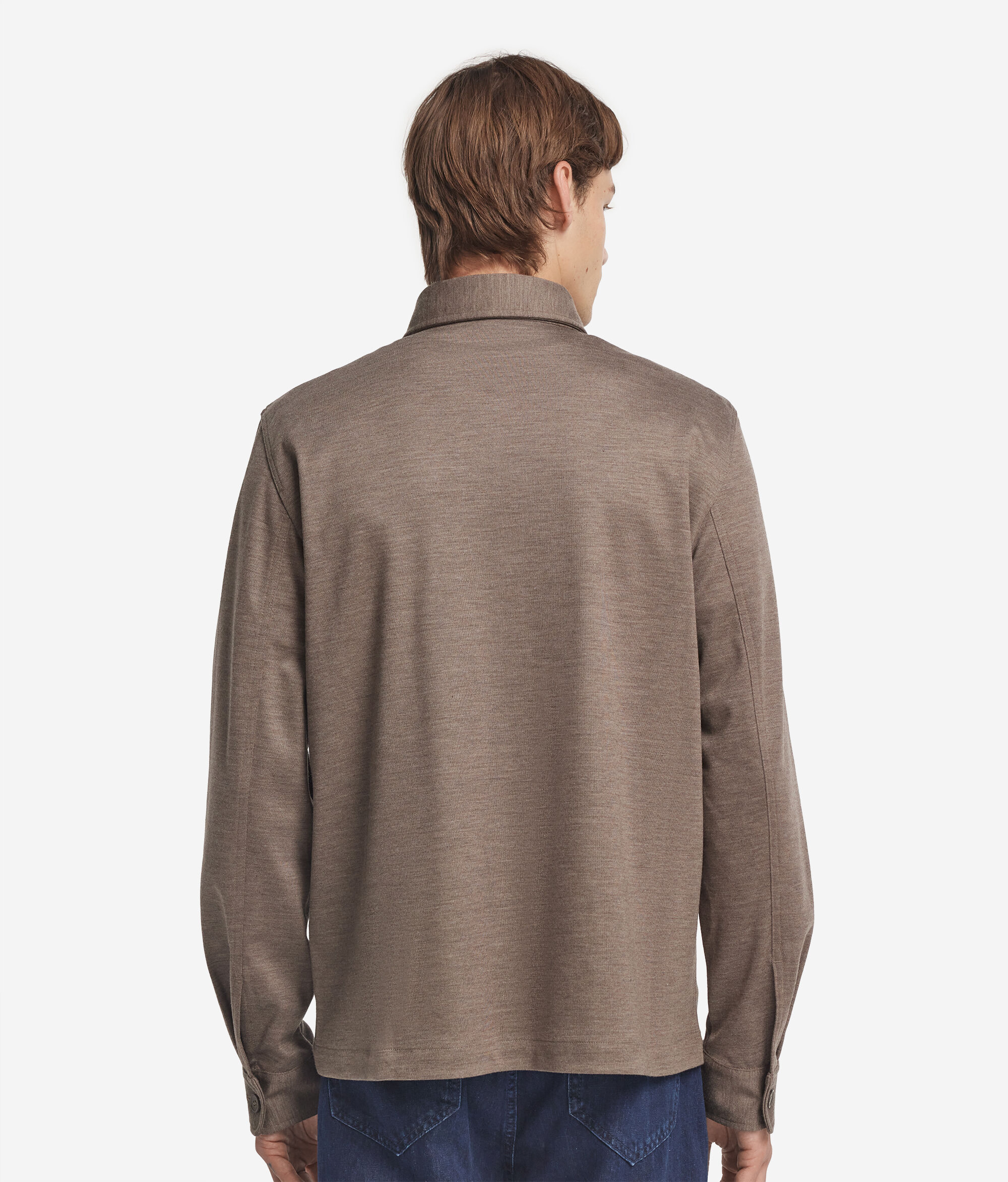 Wool jersey overshirt