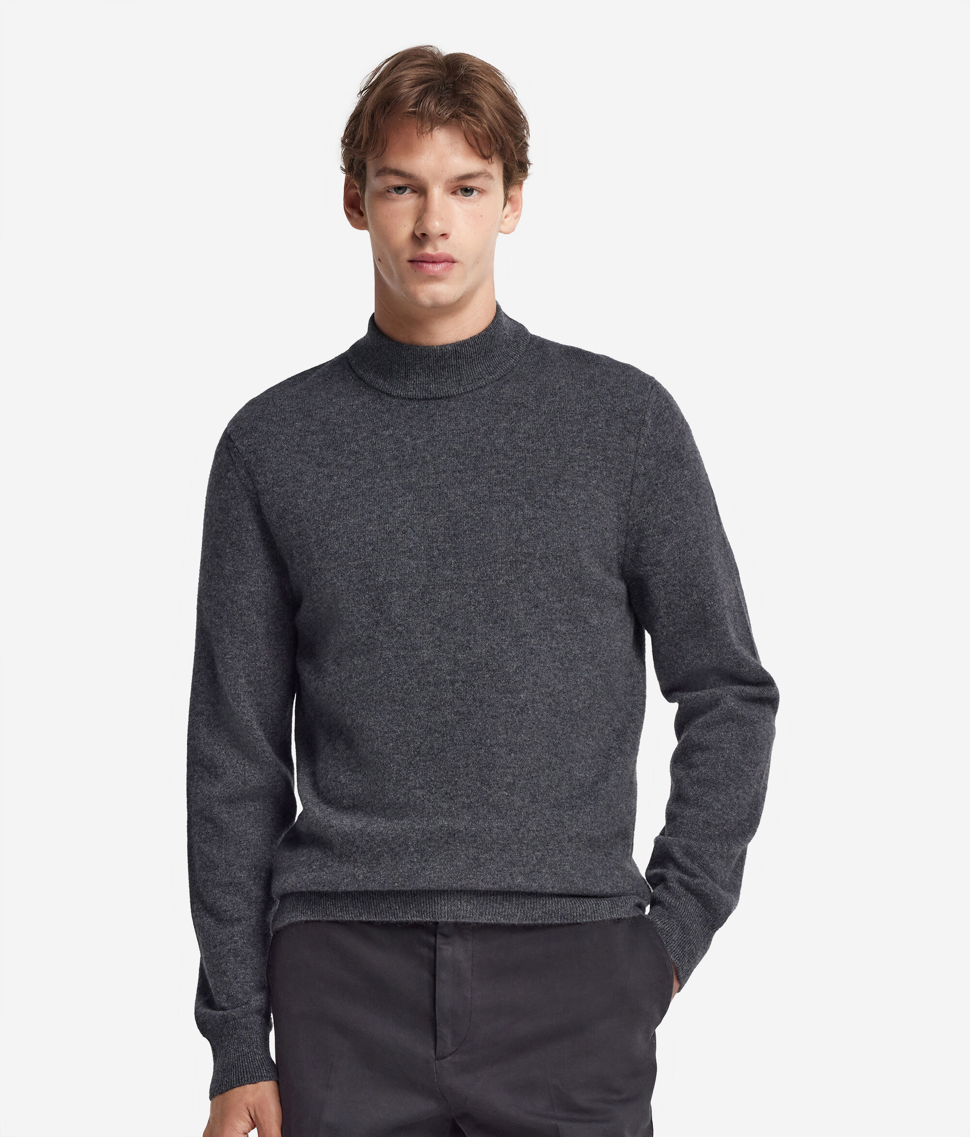 Jersey de cuelo alto de cashmere ultrasoft