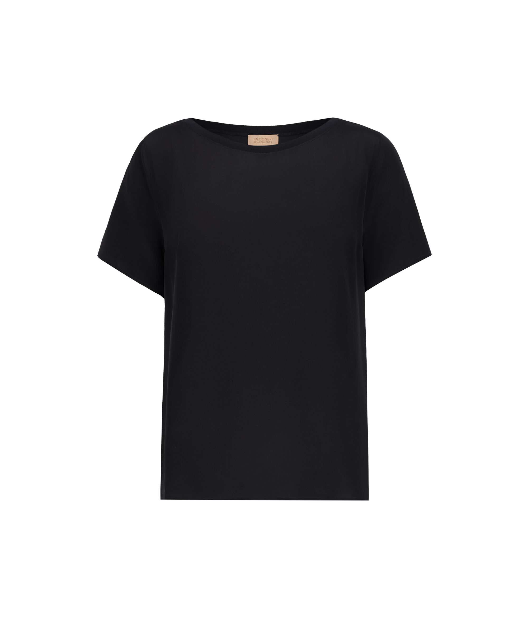 シルク＆モダール ボートネック Tシャツ