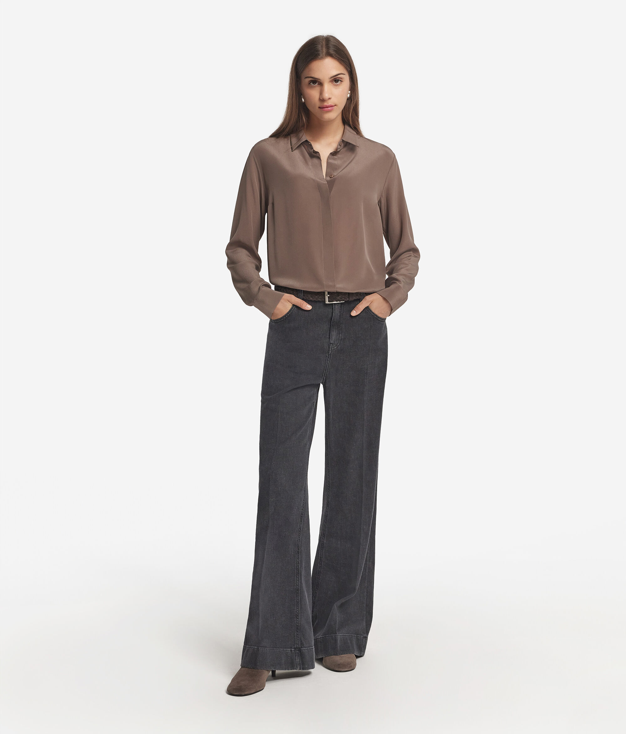 Camicia con Colletto in Seta