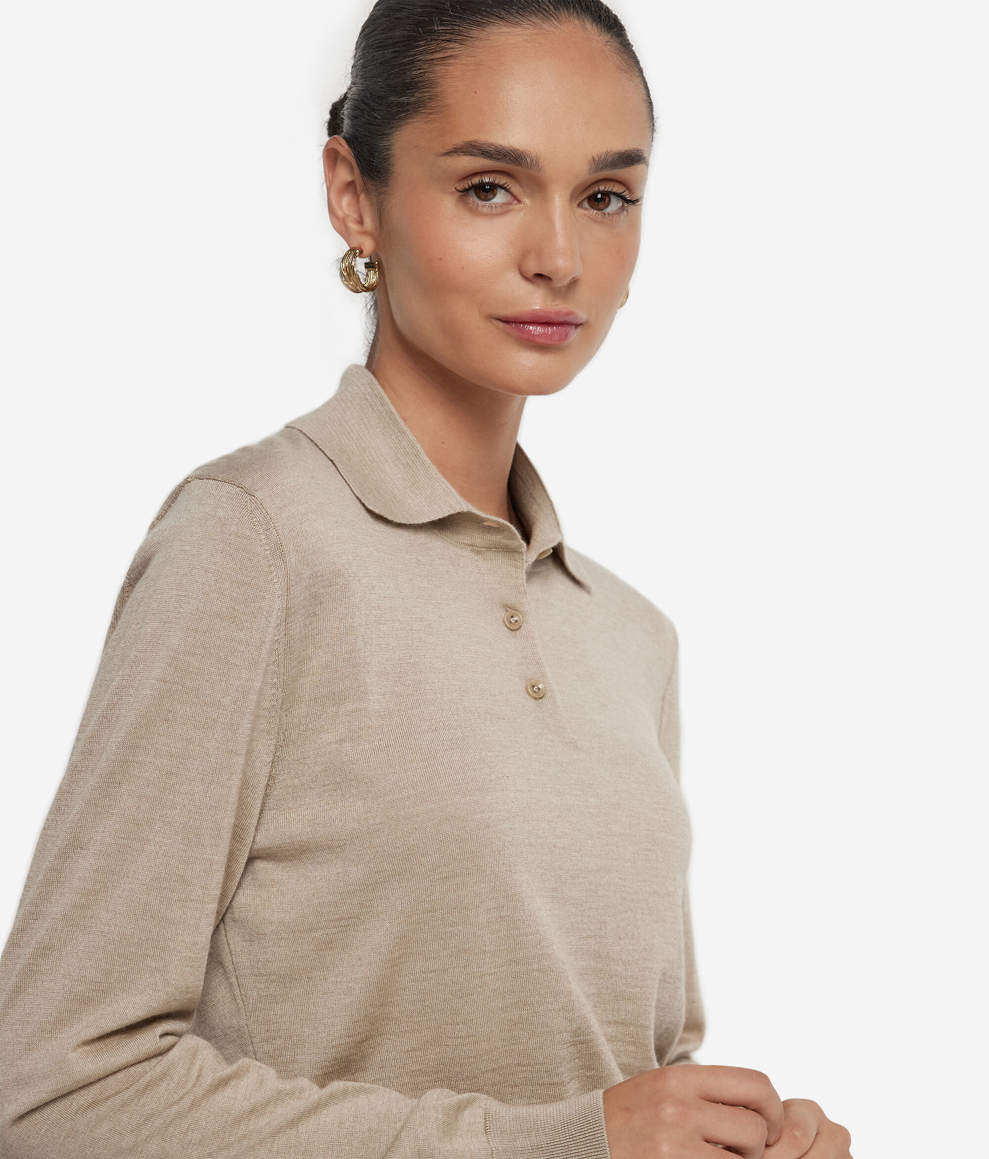 Джемпер-поло из ультратонкого кашемира