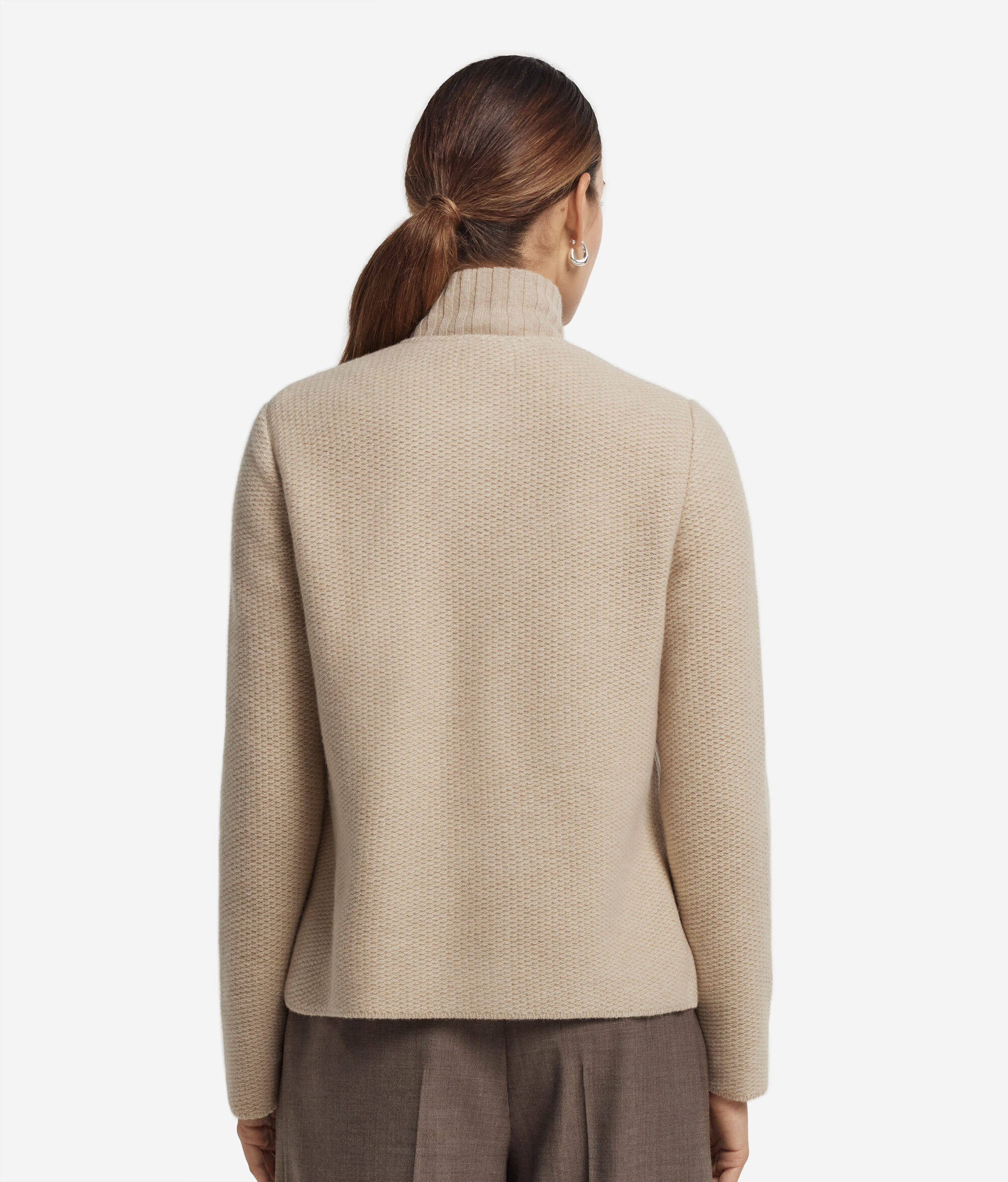 Rundhals-Blazer aus Wolle und Kaschmir