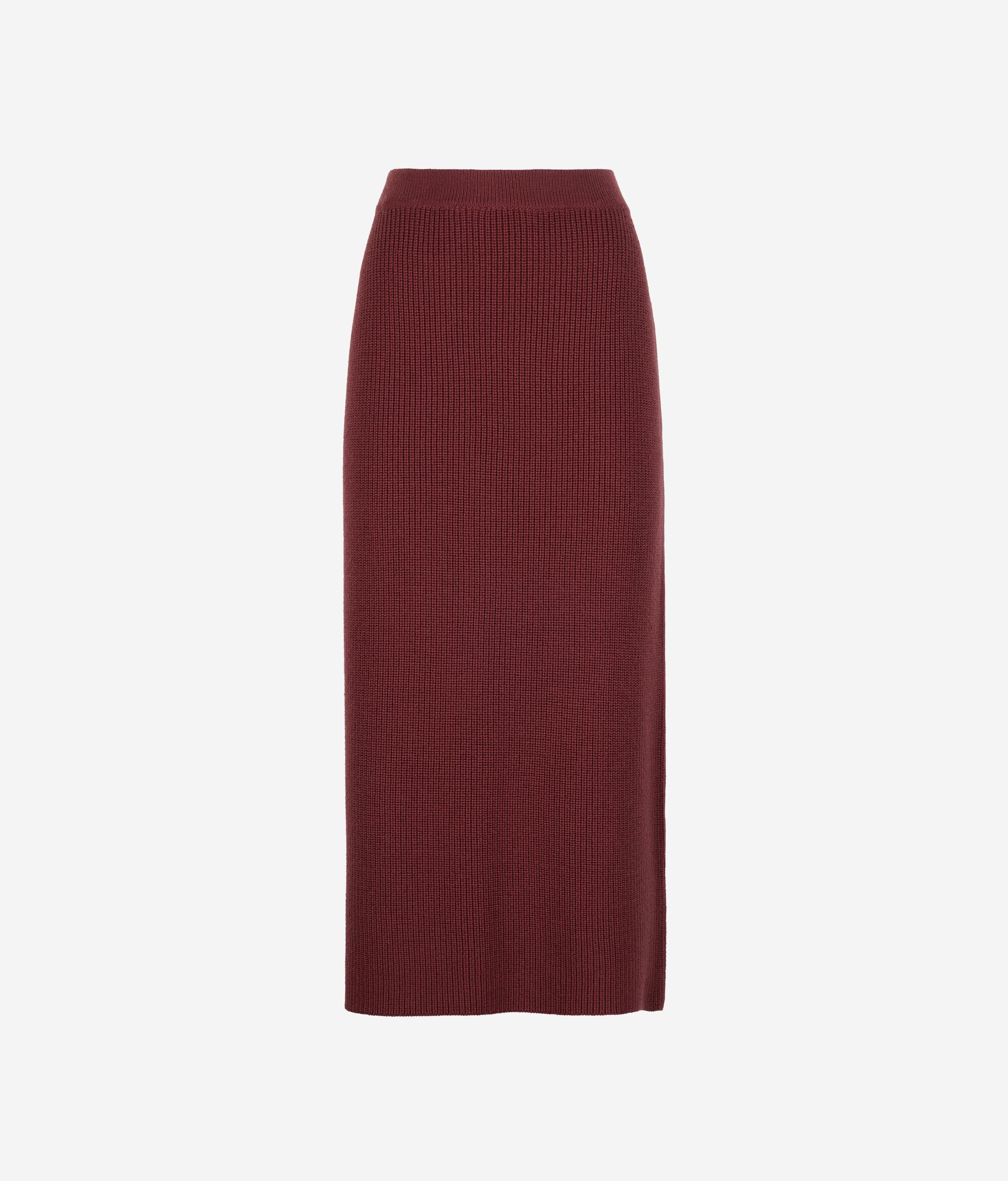 Юбка из шерсти в рубчик