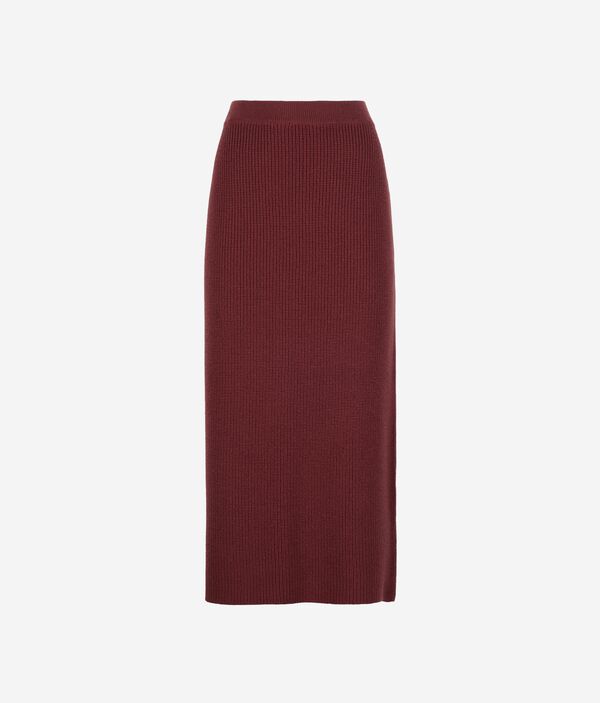 Юбка из шерсти в рубчик