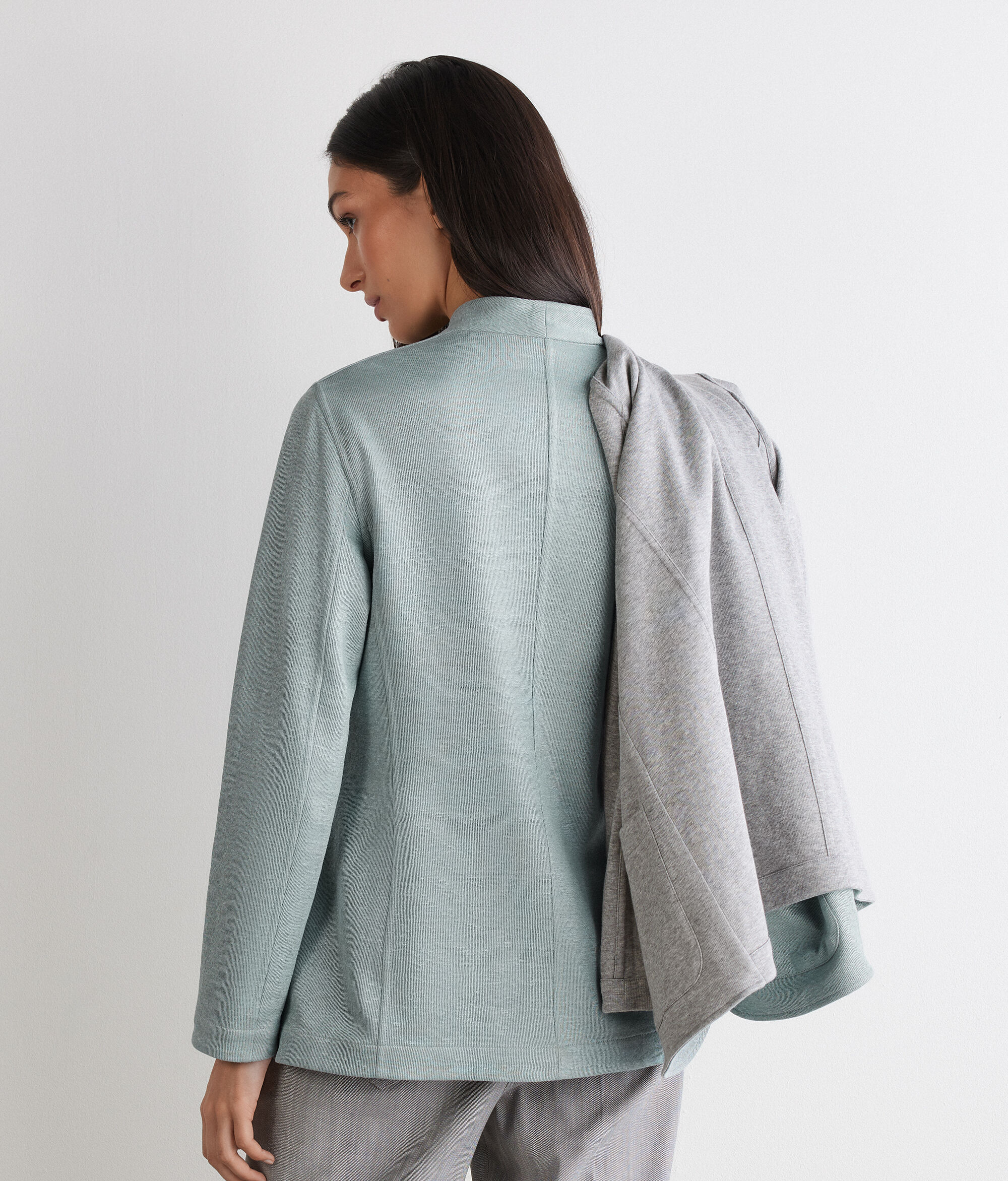 Reversible two-tone jacket in linen and cotton | Falconeri