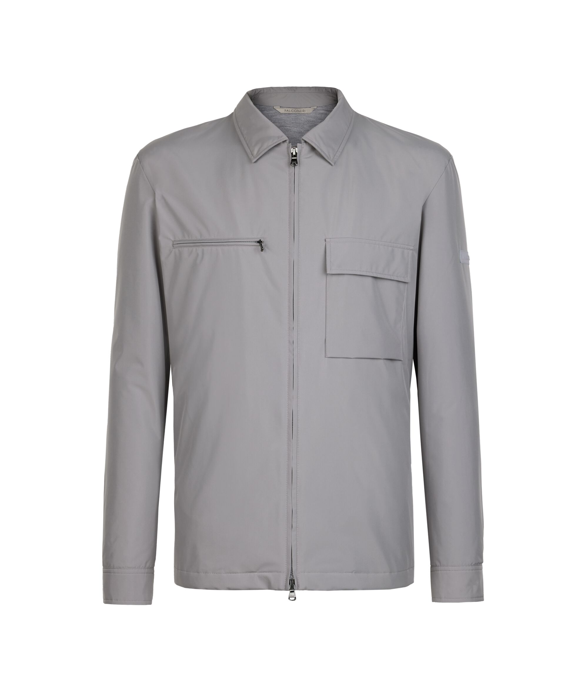 Overshirt tecnico con Zip Colore Grigio