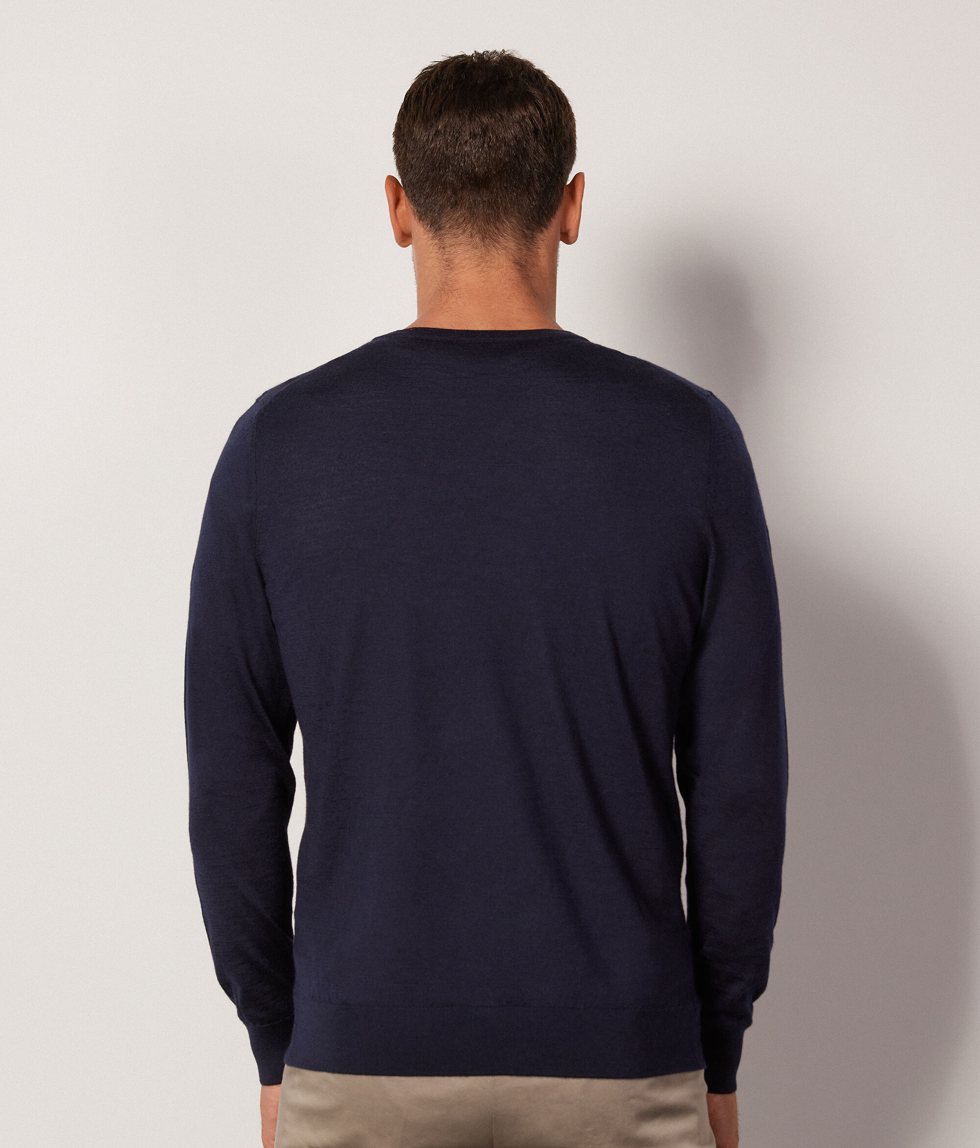 Camisola com Decote em V em Ultrafine Cashmere
