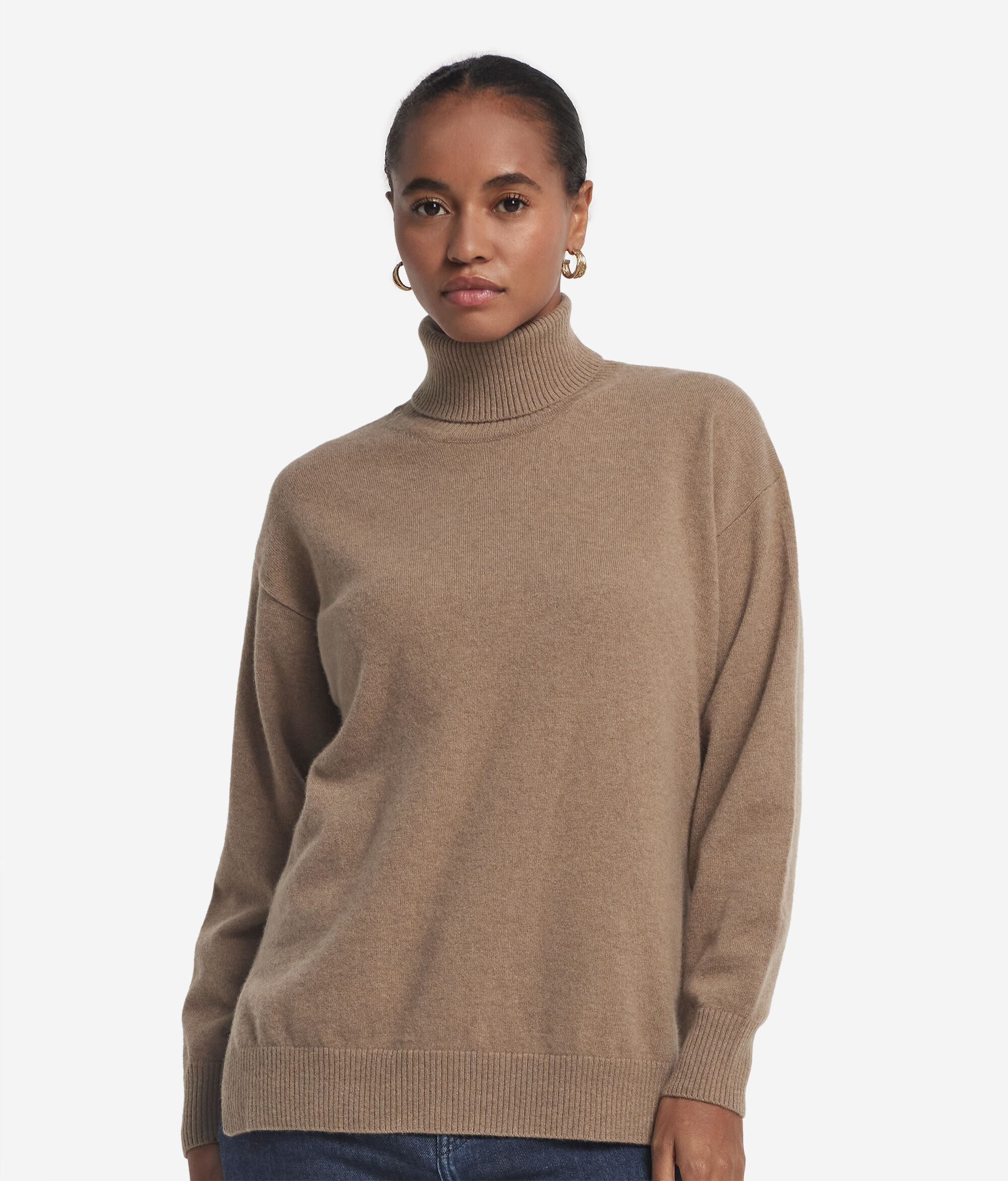 Ultrasoft Cashmere Turtleneck with Slits