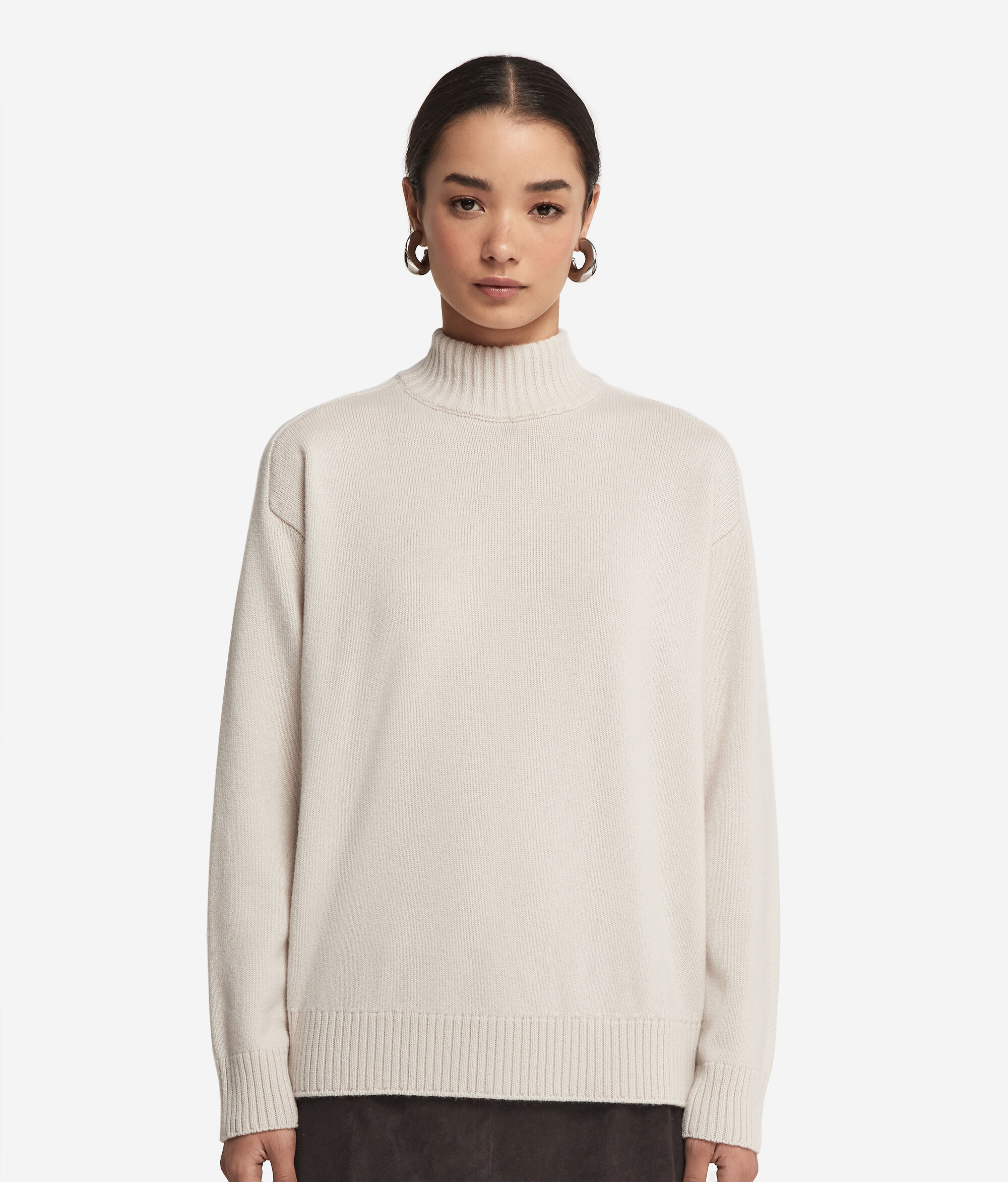Jersei amb coll perkins i espatlla martell de Cashmere Ultrasoft