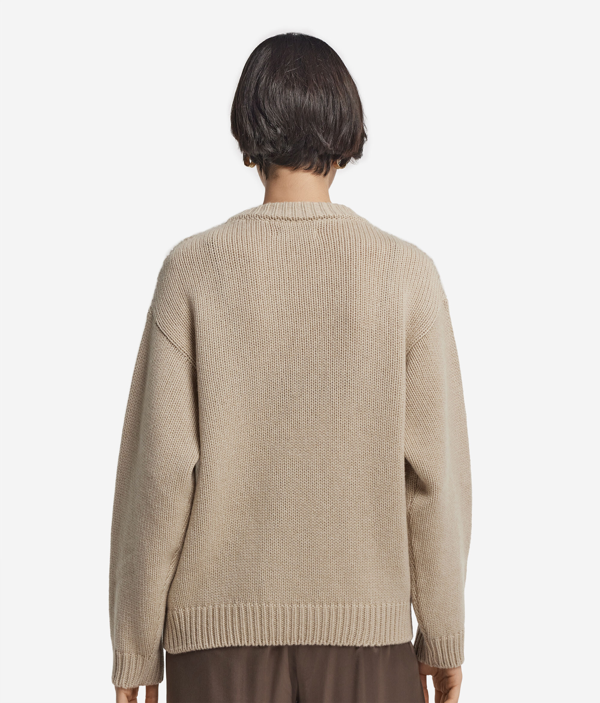 Джемпер с круглым вырезом горловины из кашемира букле