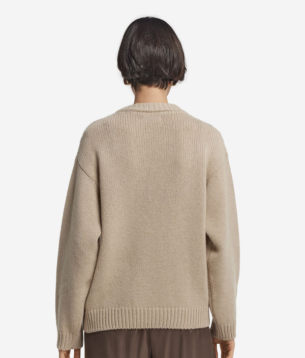 Джемпер с круглым вырезом горловины из кашемира букле