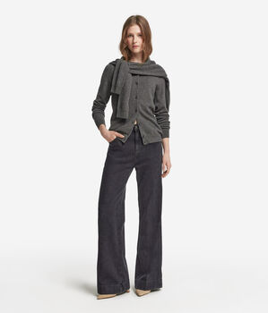 Ultrasoft Cashmere Round-Neck Cardigan