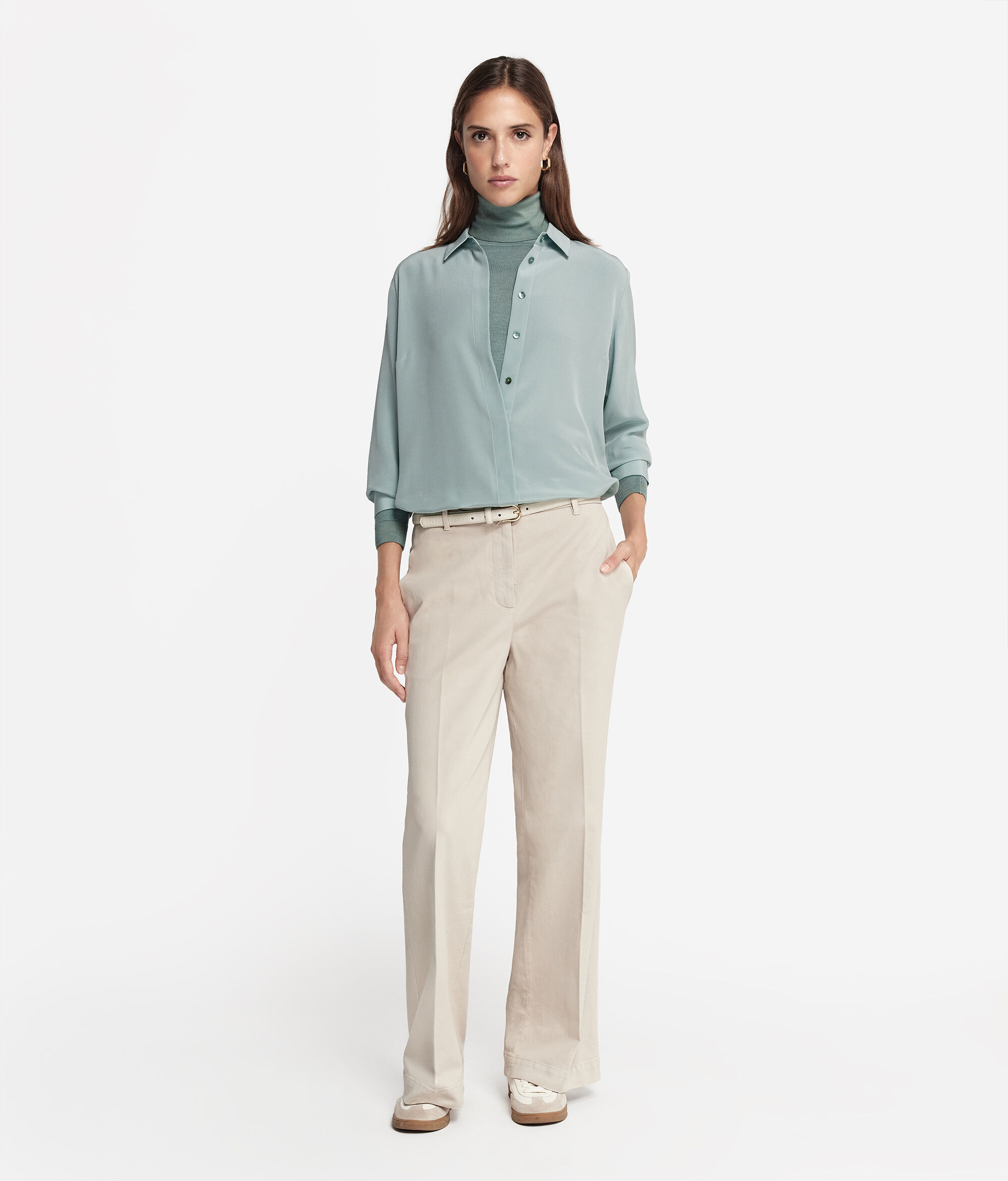 Camisa amb coll de seda