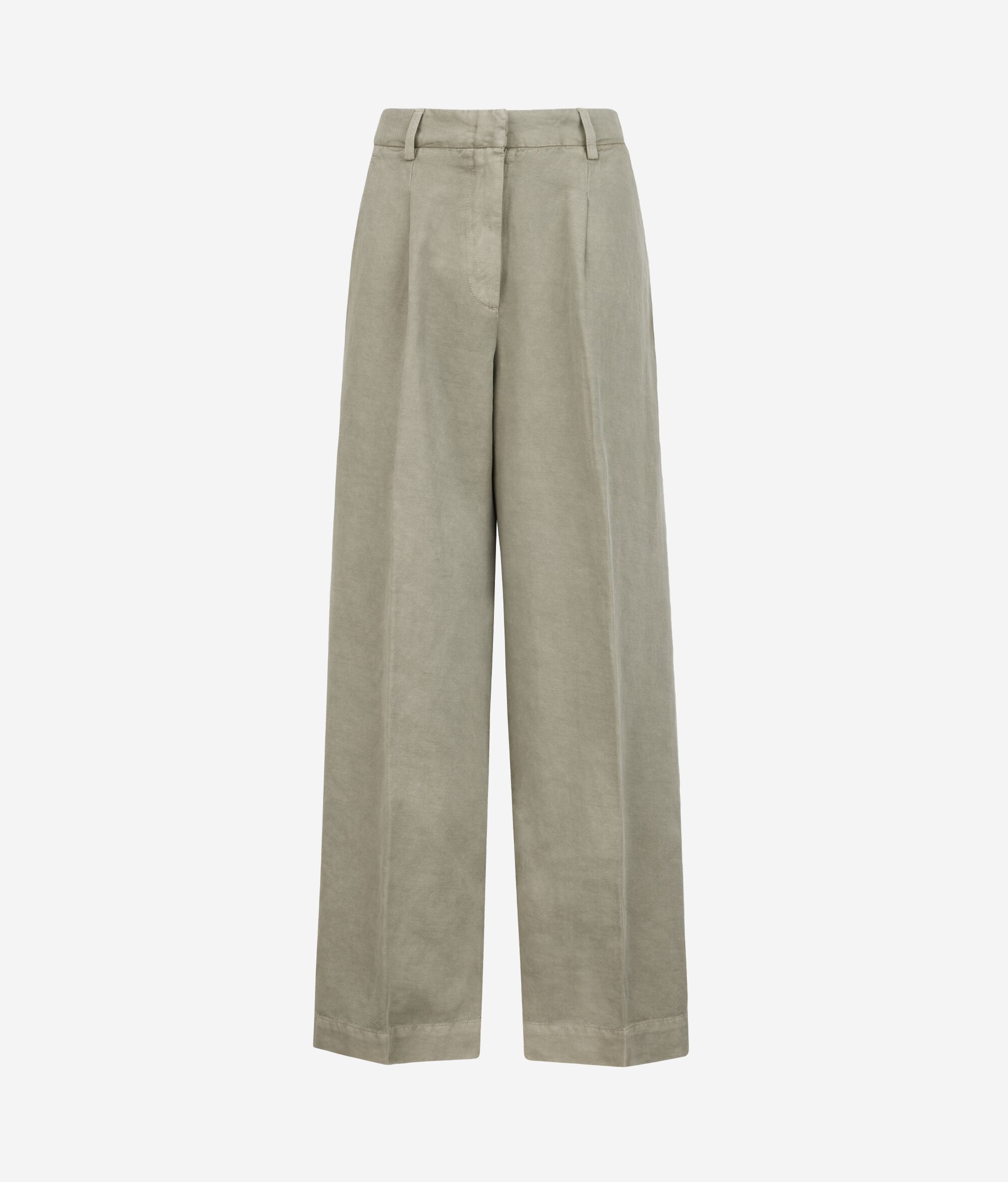 Mineral earth wide-leg trousers