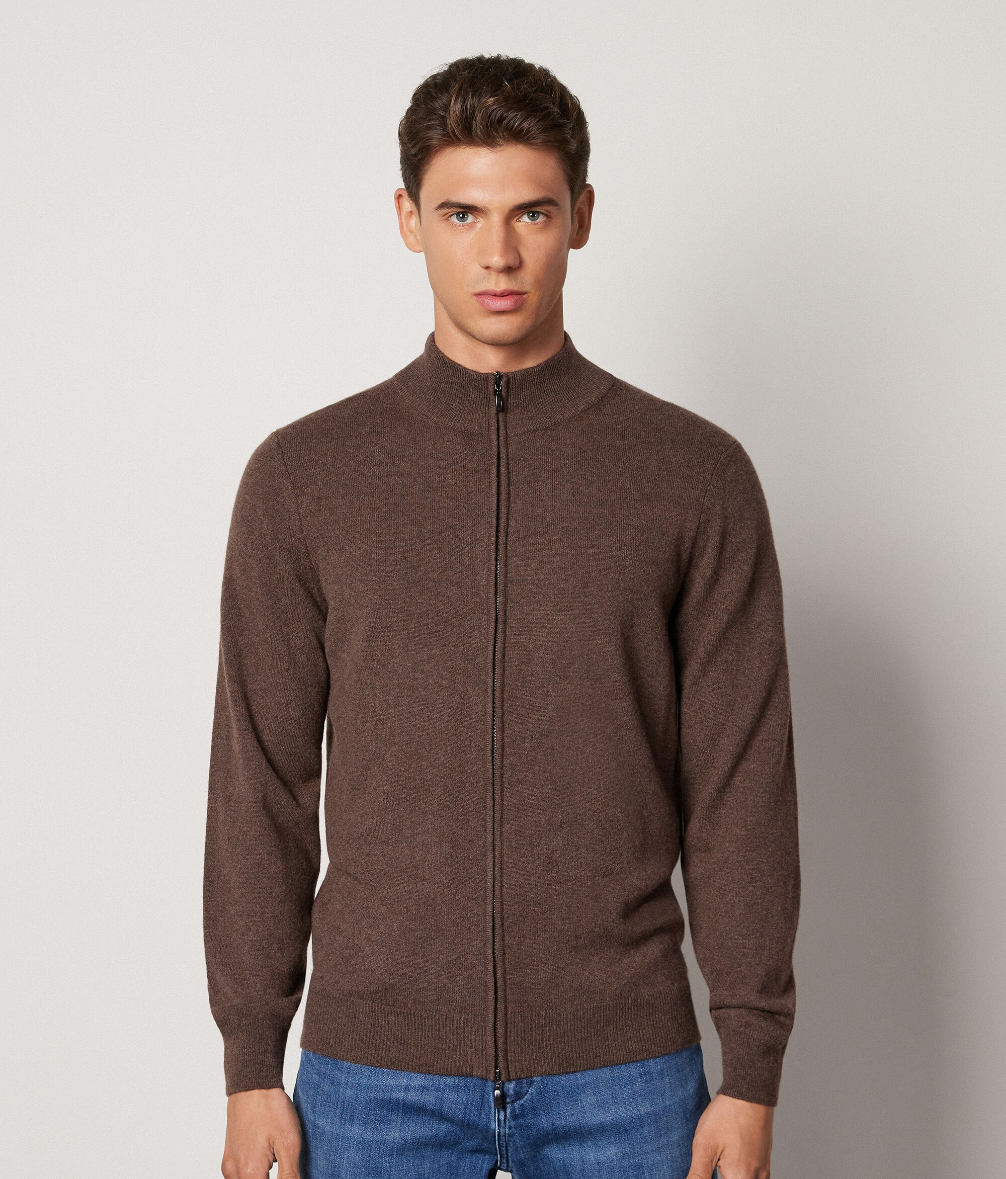 Jersey con cremallera para hombre de Cashmere Ultrasoft