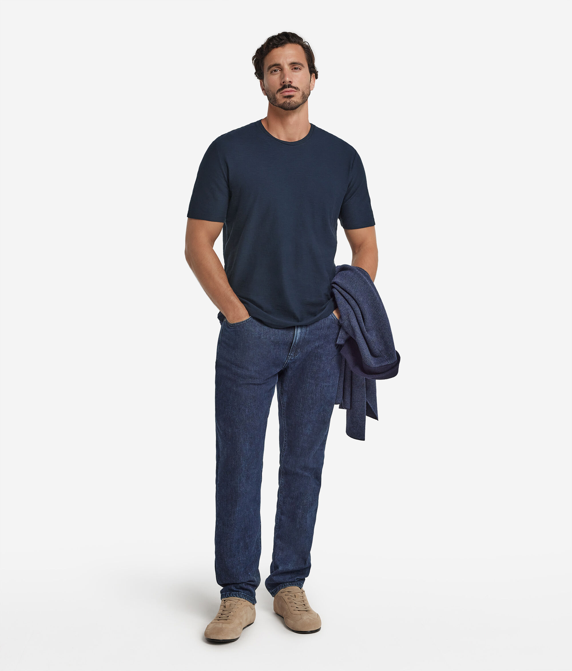 Camiseta de algodón retorcido para hombre