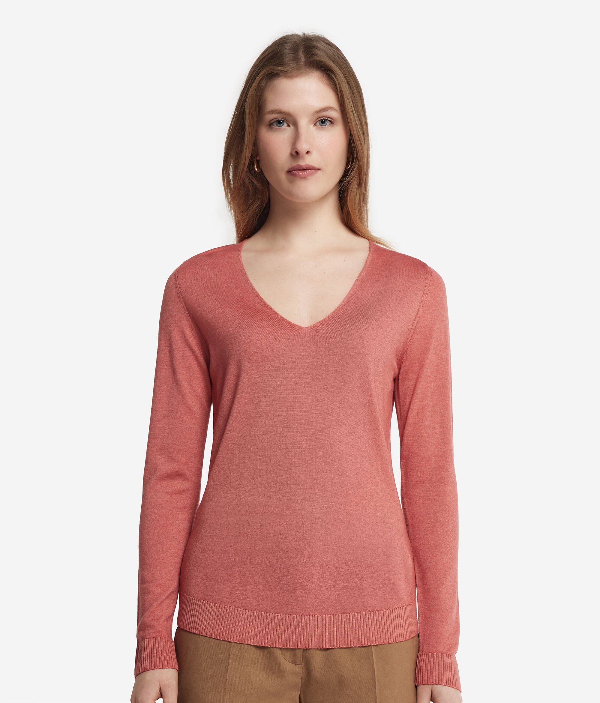 Pullover mit V-Ausschnitt aus Kaschmir Ultrafine