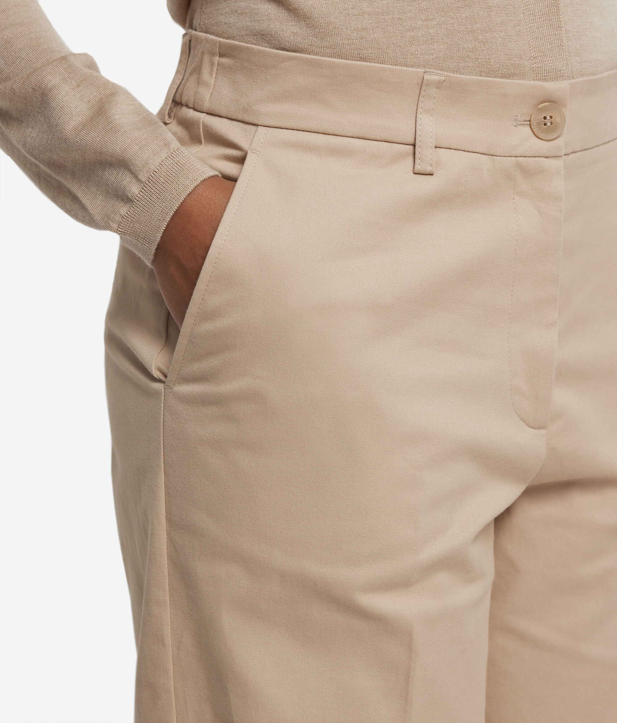 Pantalón palazzo de algodón y cashmere