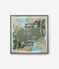 Платок «Города» из шелка