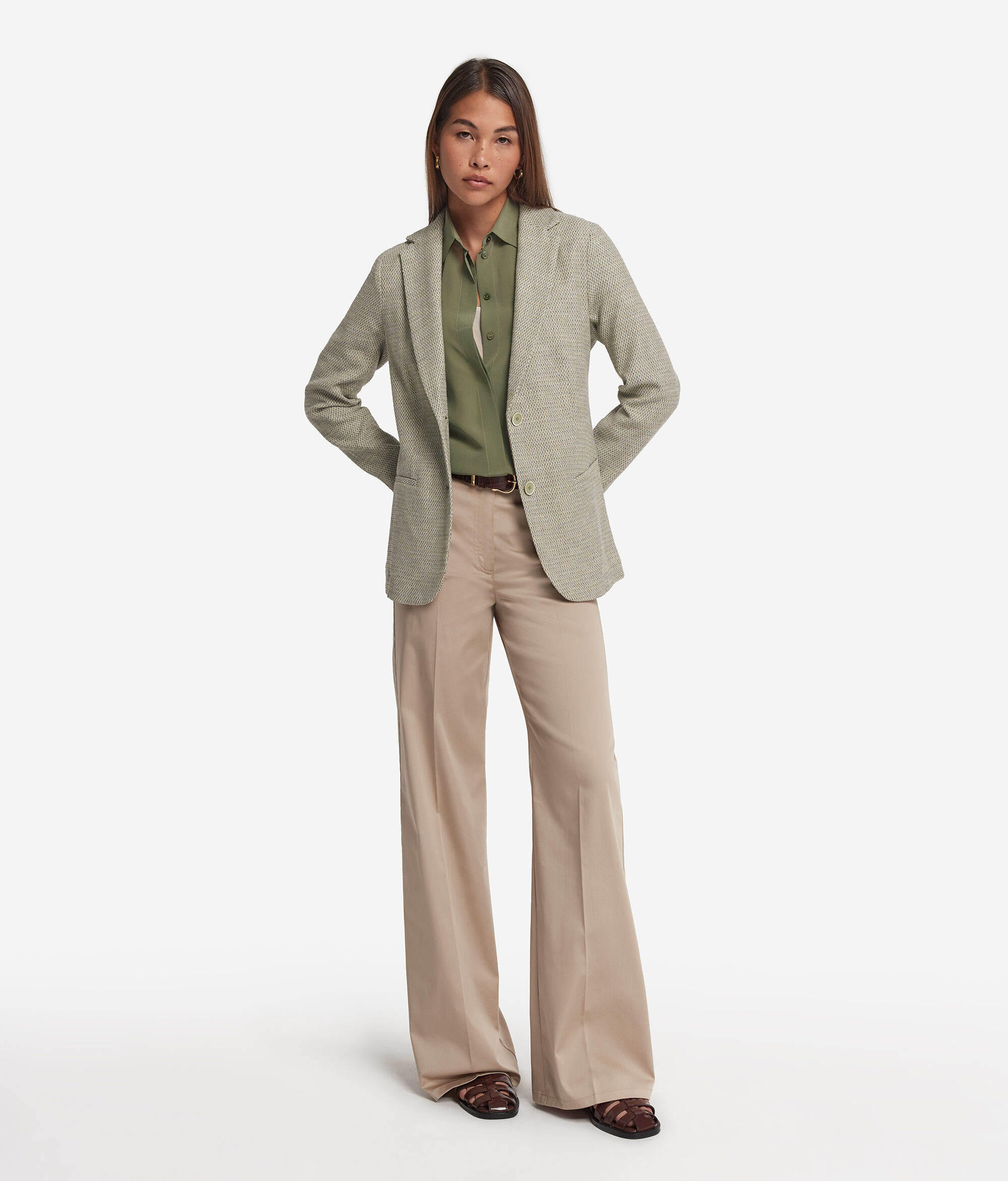 Veste en mouliné bicolore