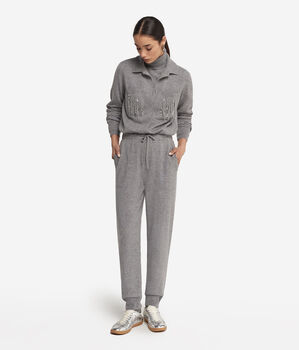 Cashmere Playsuit with Fringing