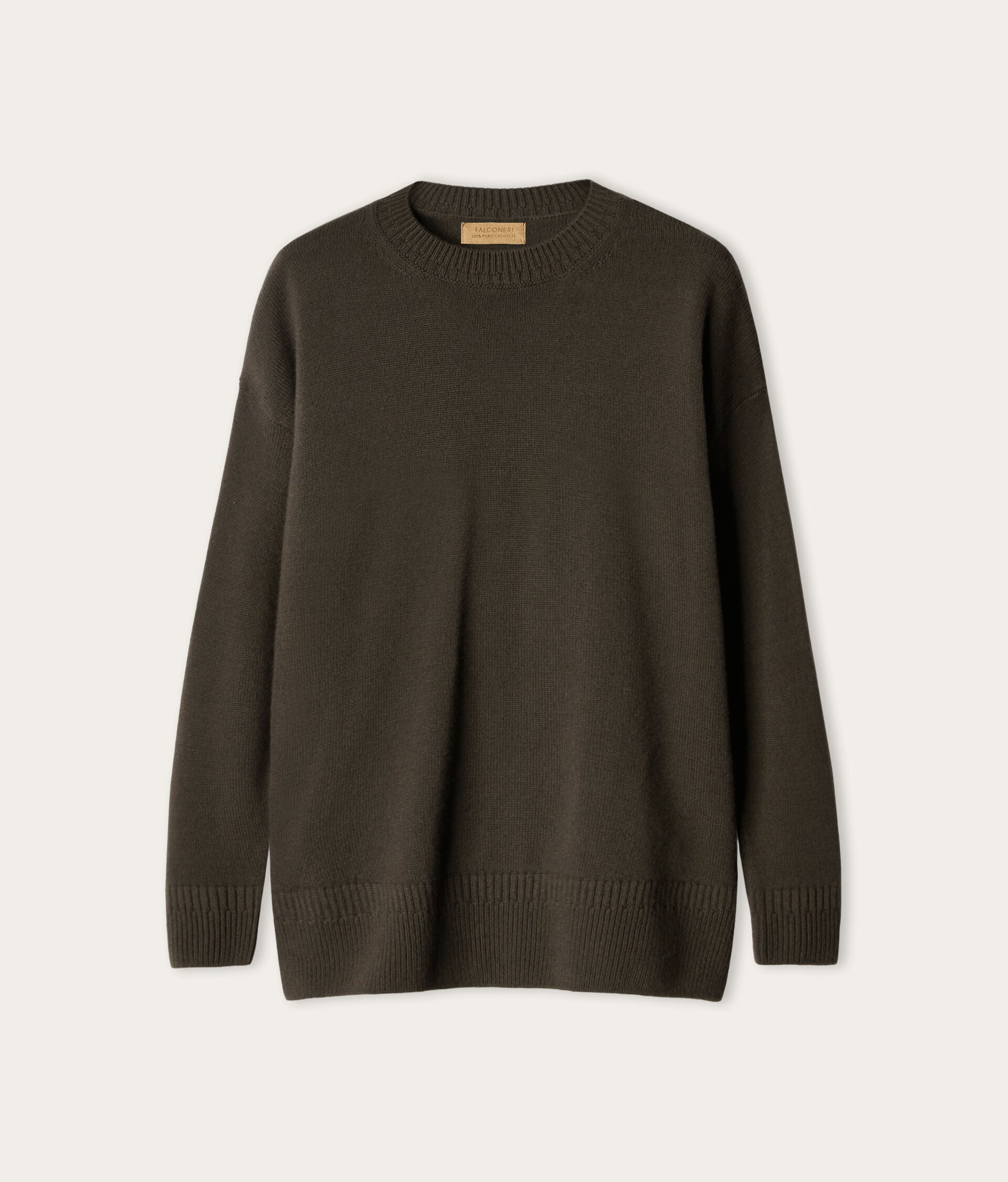 Girocollo con spacchi coste diverse in Cashmere Ultrasoft